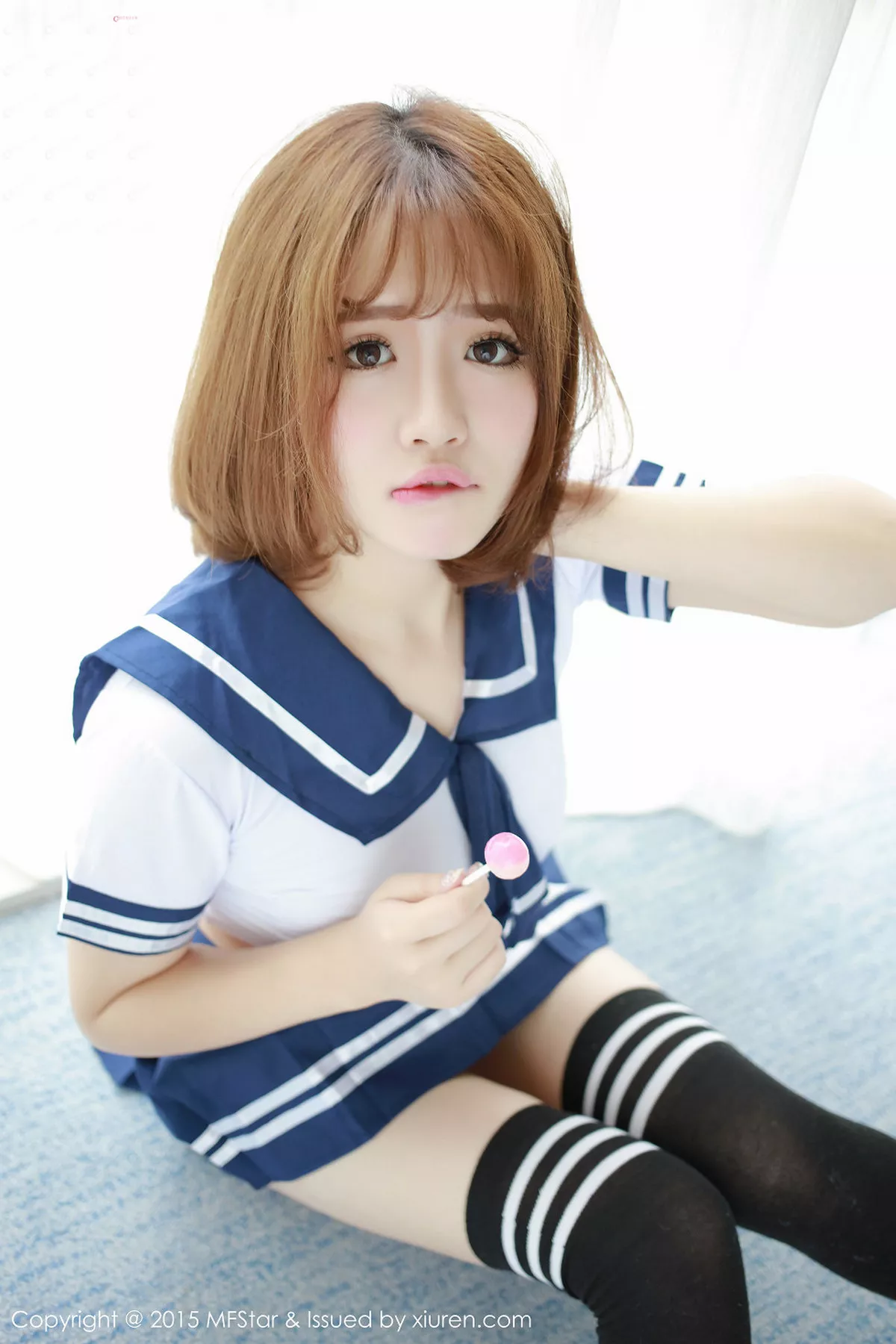 秀人集.com_[MFStar模范学院]Vol.020_嫩模徐cake性感高腰水手服半露豪乳甜蜜诱惑写真52P