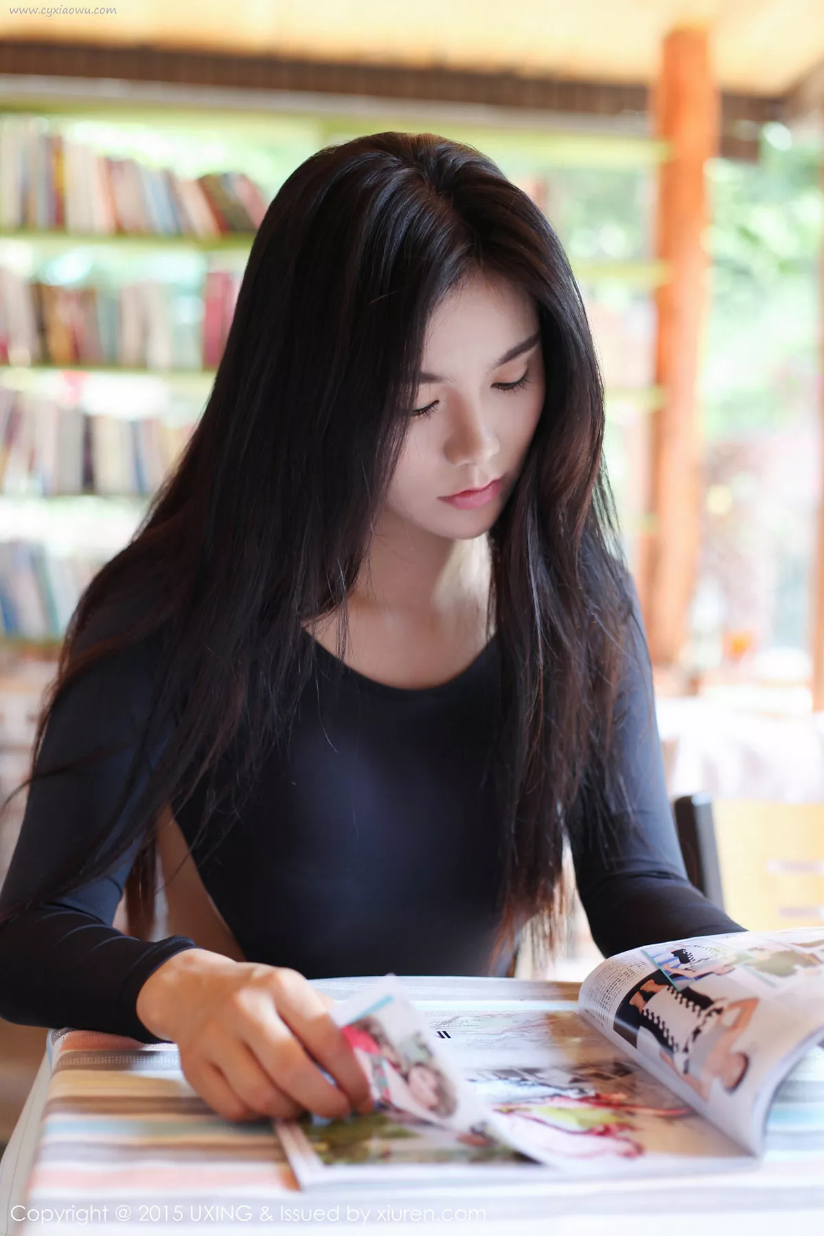 秀人集.com_[UXING优星馆]Vol.015_嫩模王欣然牛仔裤加白衬衫秀完美身材清爽迷人写真55P