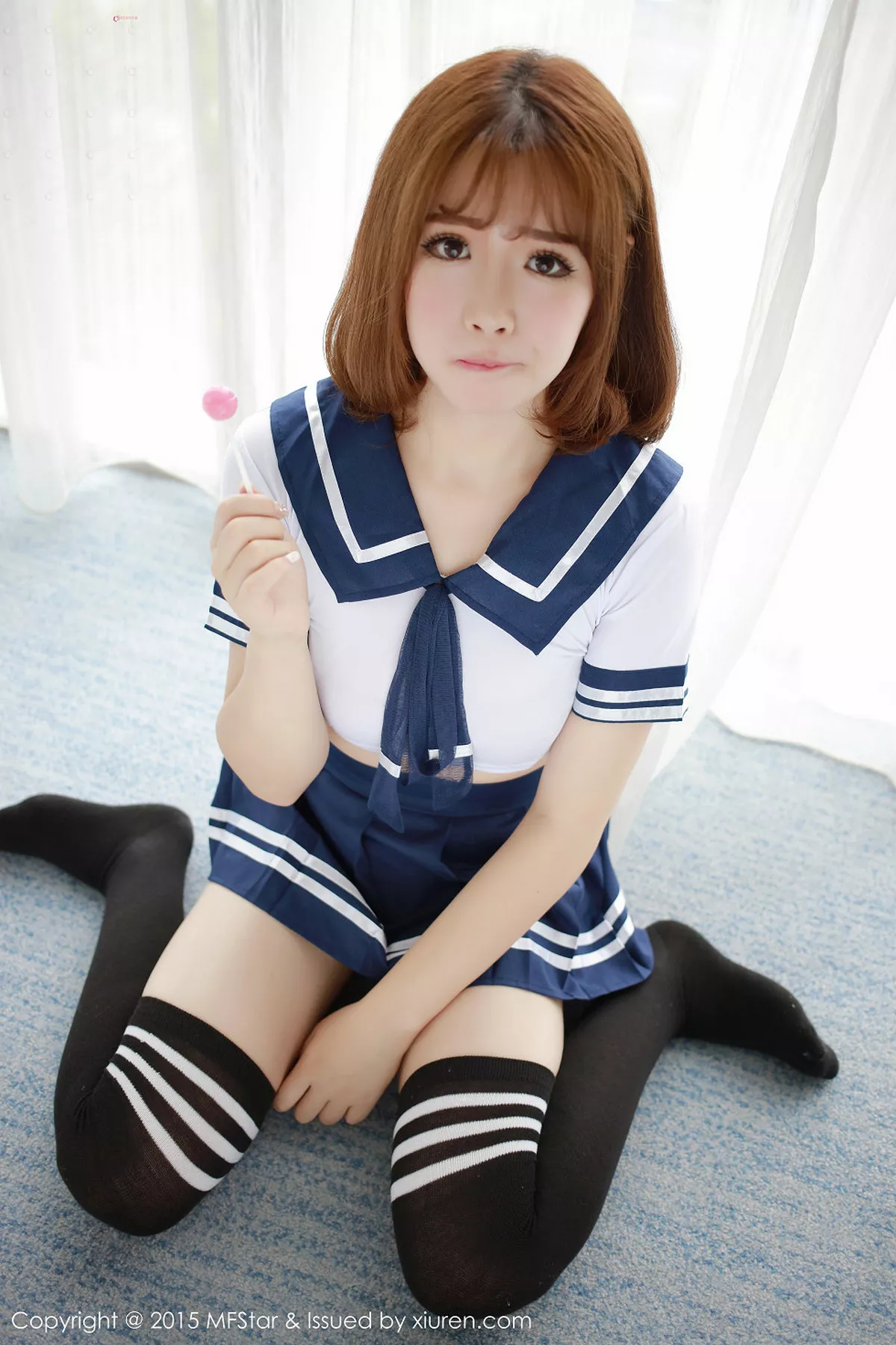 秀人集.com_[MFStar模范学院]Vol.020_嫩模徐cake性感高腰水手服半露豪乳甜蜜诱惑写真52P