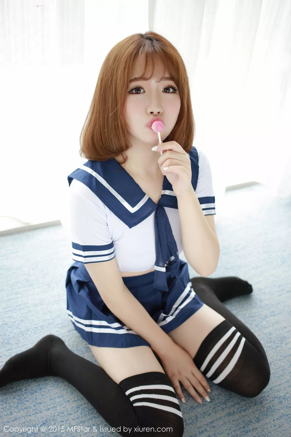 秀人集.com_[MFStar模范学院]Vol.020_嫩模徐cake性感高腰水手服半露豪乳甜蜜诱惑写真52P