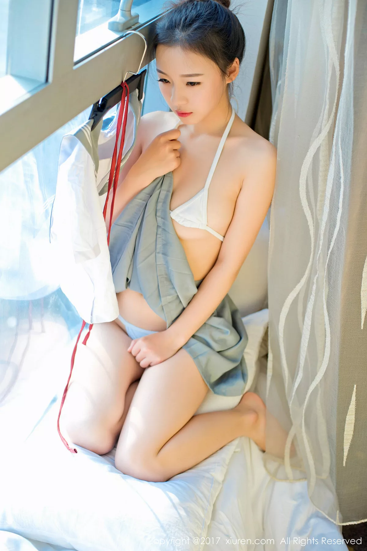 秀人集.com_[XiuRen秀人网]No.680_羌族小美女尤Una娜性感白色三点式内衣秀完美身材迷人写真61P