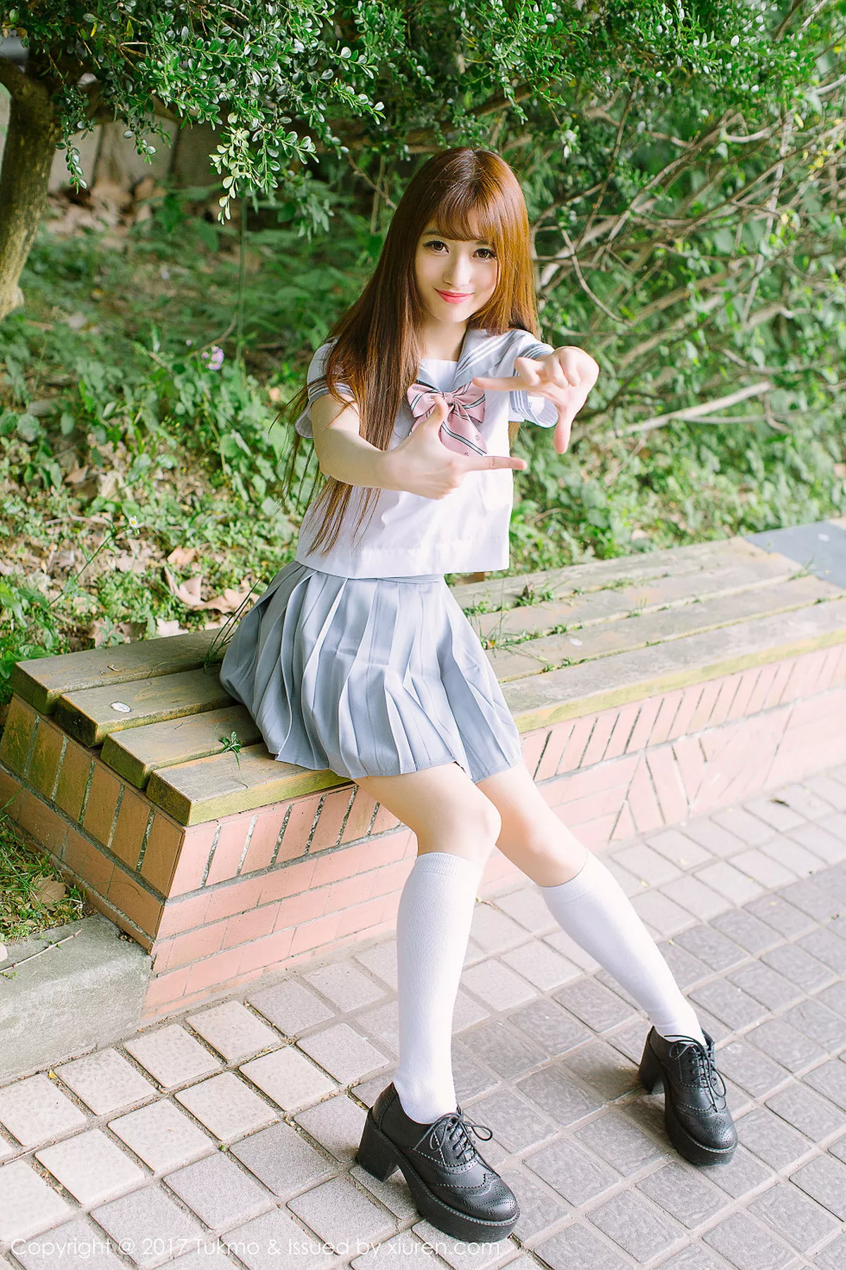 秀人集.com_[Tukmo兔几盟]Vol.094_嫩模赵乃莹性感学生装及成熟红色连身裙清爽迷人写真33P