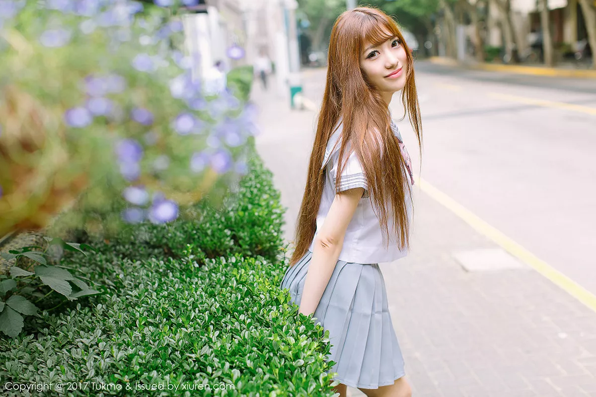 秀人集.com_[Tukmo兔几盟]Vol.094_嫩模赵乃莹性感学生装及成熟红色连身裙清爽迷人写真33P