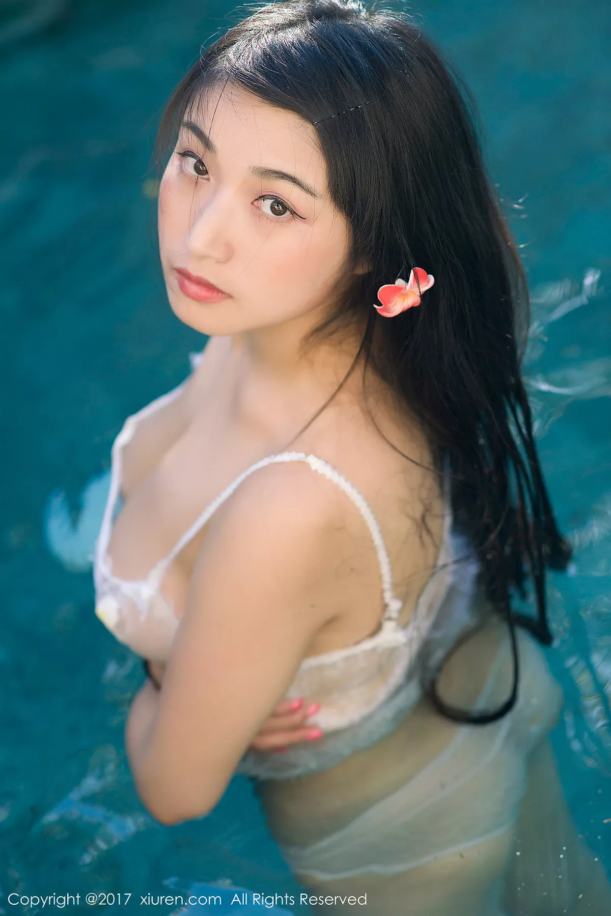 秀人集.com_[XiuRen秀人网]No.758_嫩模盼盼玉奴巴厘岛旅拍泳池里蕾丝情趣内衣湿身诱惑写真64P