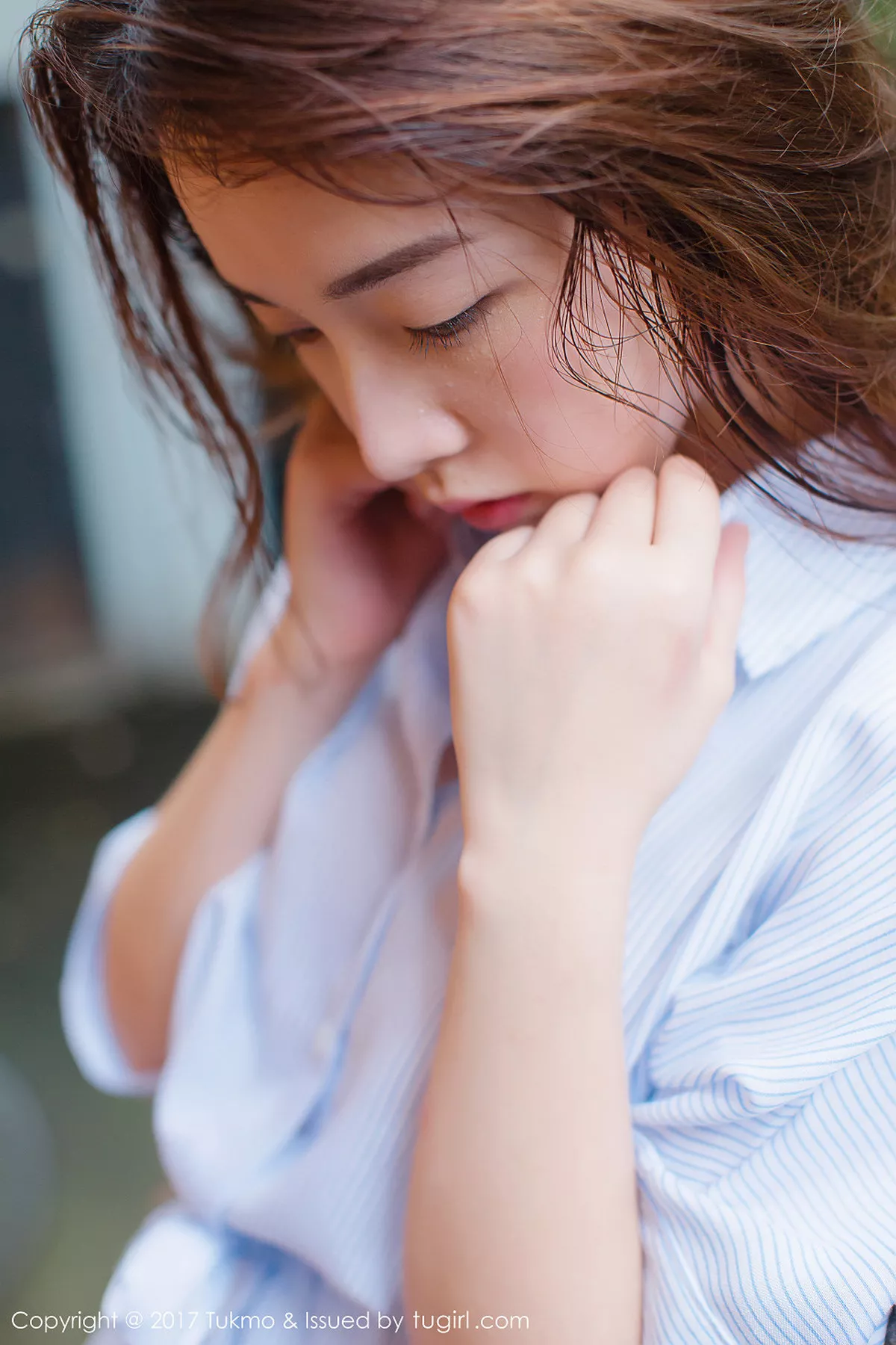 秀人集.com_[Tukmo兔几盟]Vol.099_新人妹子绵绵户外清爽连身裙西瓜外拍阳光甜美写真40P