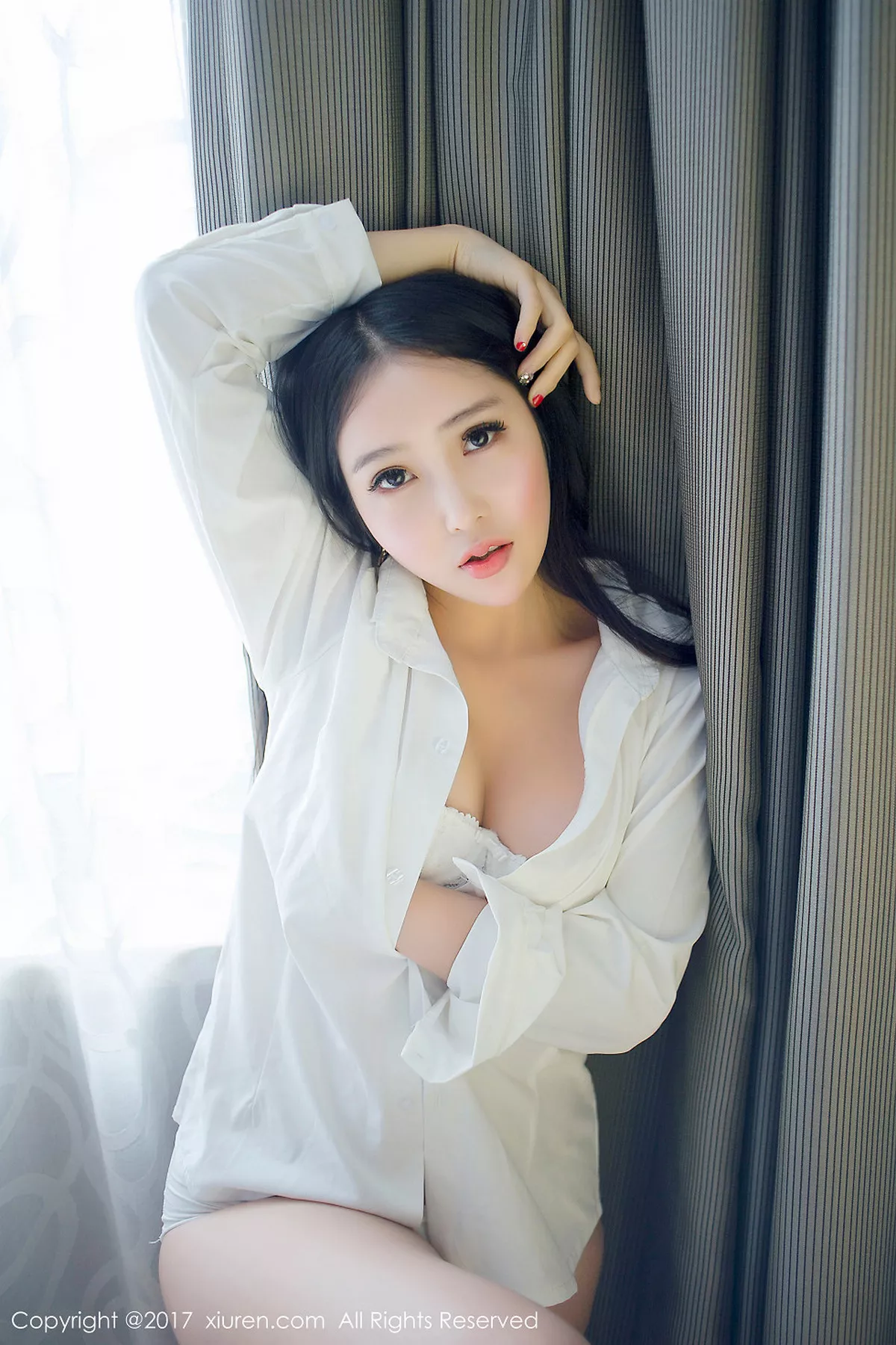 秀人集.com_[XiuRen秀人网]No.792_混血美女艾弥居家浴缸里白色蕾丝内衣透视秀美乳诱惑写真49P