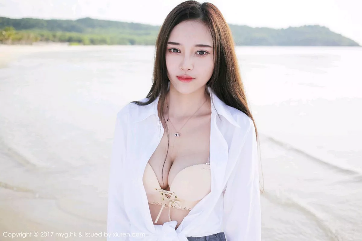 秀人集.com_[MyGirl美媛馆]Vol.259_女神唐琪儿il心愿旅拍海边真空白衬衫秀豪乳诱惑写真60P