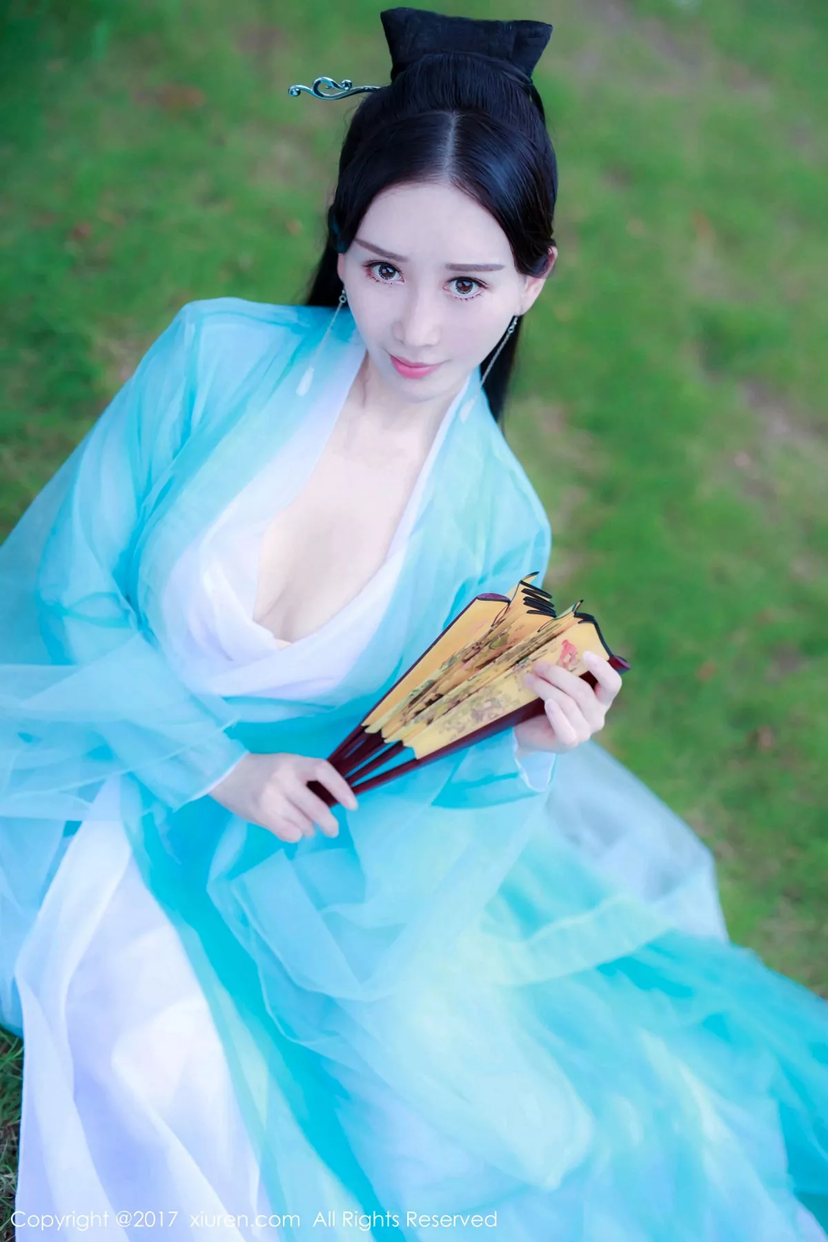 秀人集.com_[XiuRen秀人网]No.804_嫩模邹晶晶古典装粉色薄纱裙半脱血滴子遮点豪乳诱惑写真57P