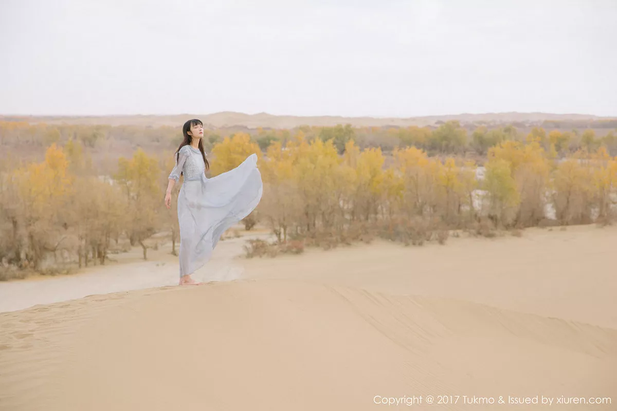 秀人集.com_[Tukmo兔几盟]Vol.104_美女主播之应沙漠旅拍清新连身裙系列唯美迷人写真40P