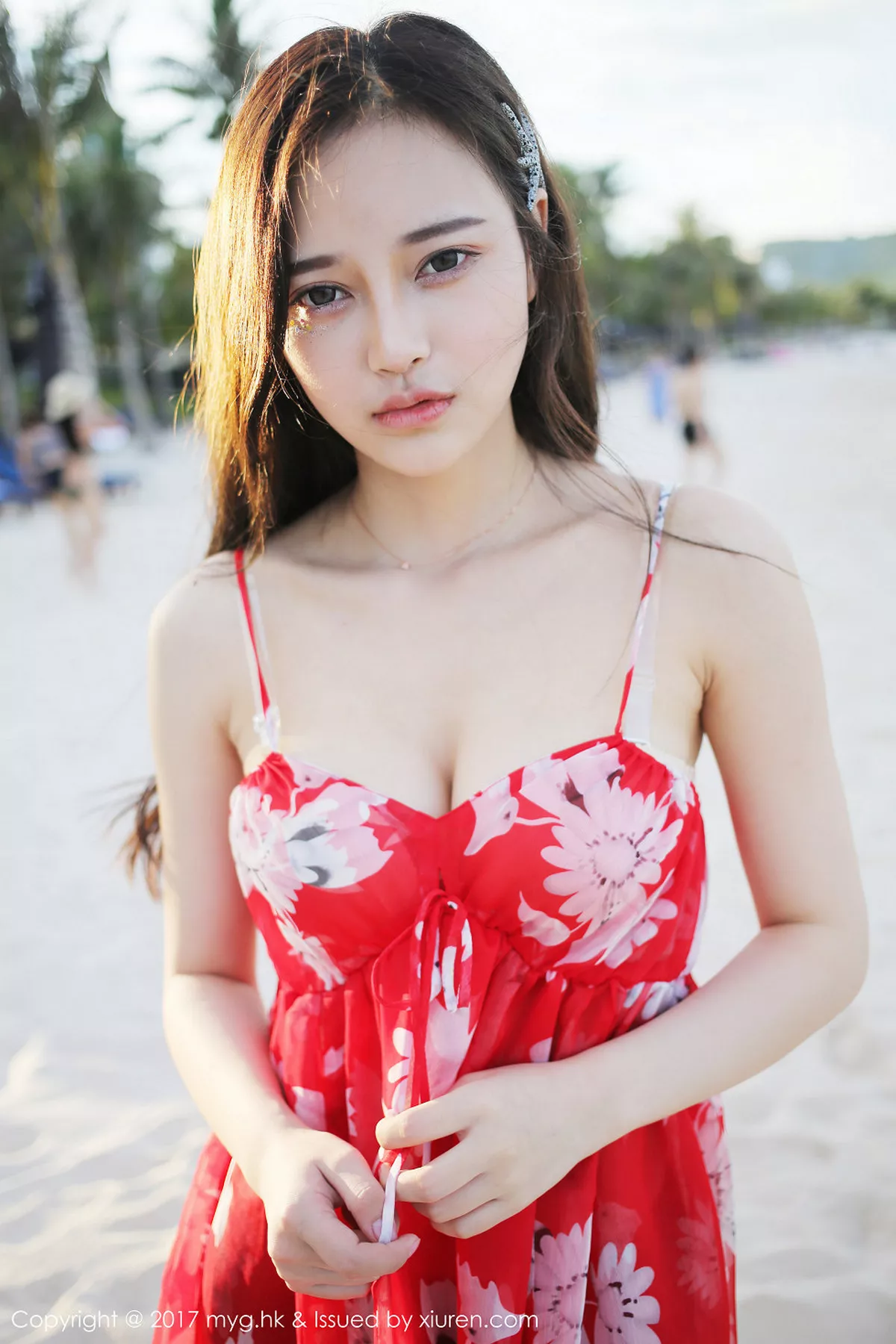 秀人集.com_[MyGirl美媛馆]Vol.264_嫩模唐琪儿il越南旅拍波西米亚风红色吊带裙性感写真51P