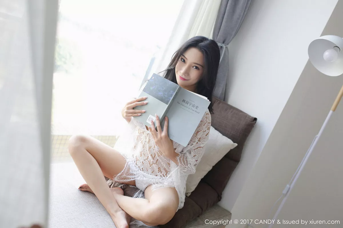 秀人集.com_[Candy糖果画报]Vol.045_嫩模小狐狸Sica私房白色半透内衣+黑色蕾丝情趣诱惑写真63P