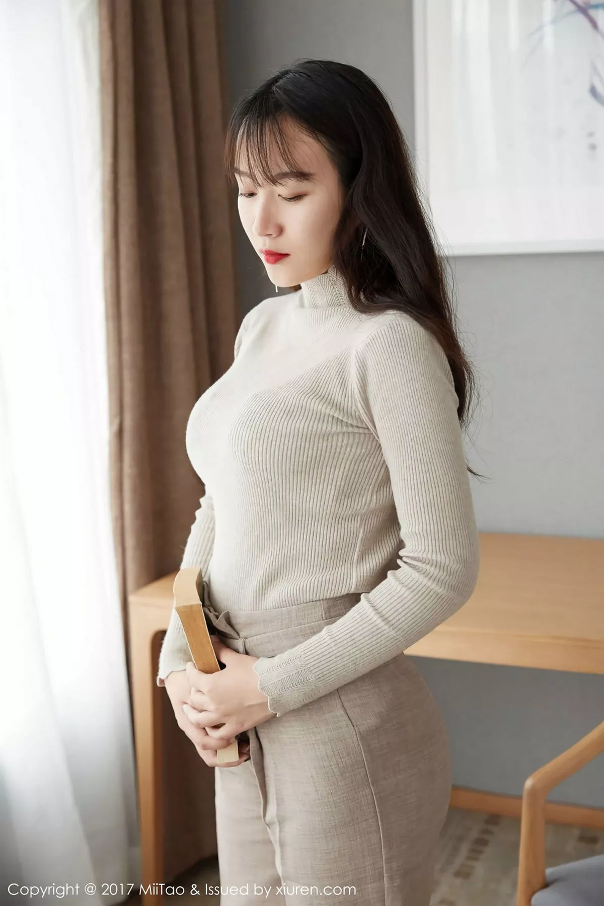 秀人集.com_[MiiTao蜜桃社]Vol.087_嫩模雯丽居家黑色开胸紧身衣秀豪乳全裸下身翘臀诱惑写真61P