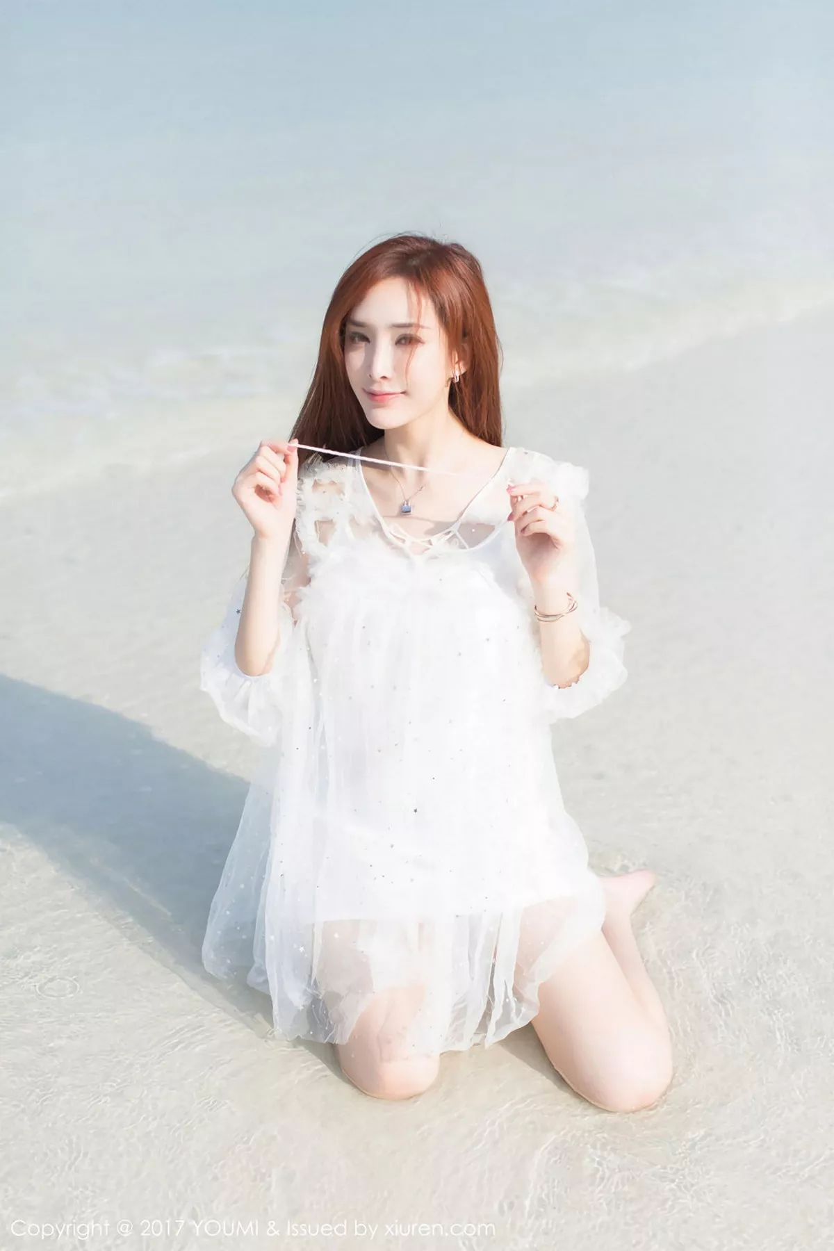 秀人集.com_[YouMi尤蜜荟]Vol.092_嫩模土肥圆矮挫穷海边沙滩清新唯美风彩色长裙性感写真44P