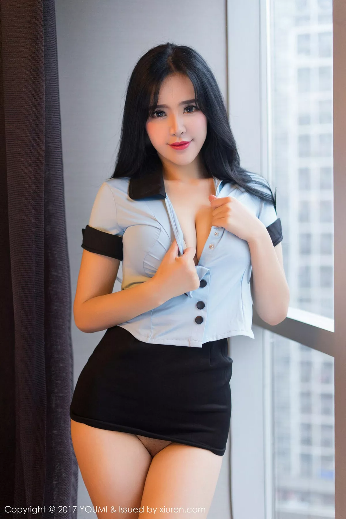 秀人集.com_[YouMi尤蜜荟]Vol.086_嫩模刘钰儿性感美女秘书黑丝眼镜OL+女警服极致诱惑写真44P