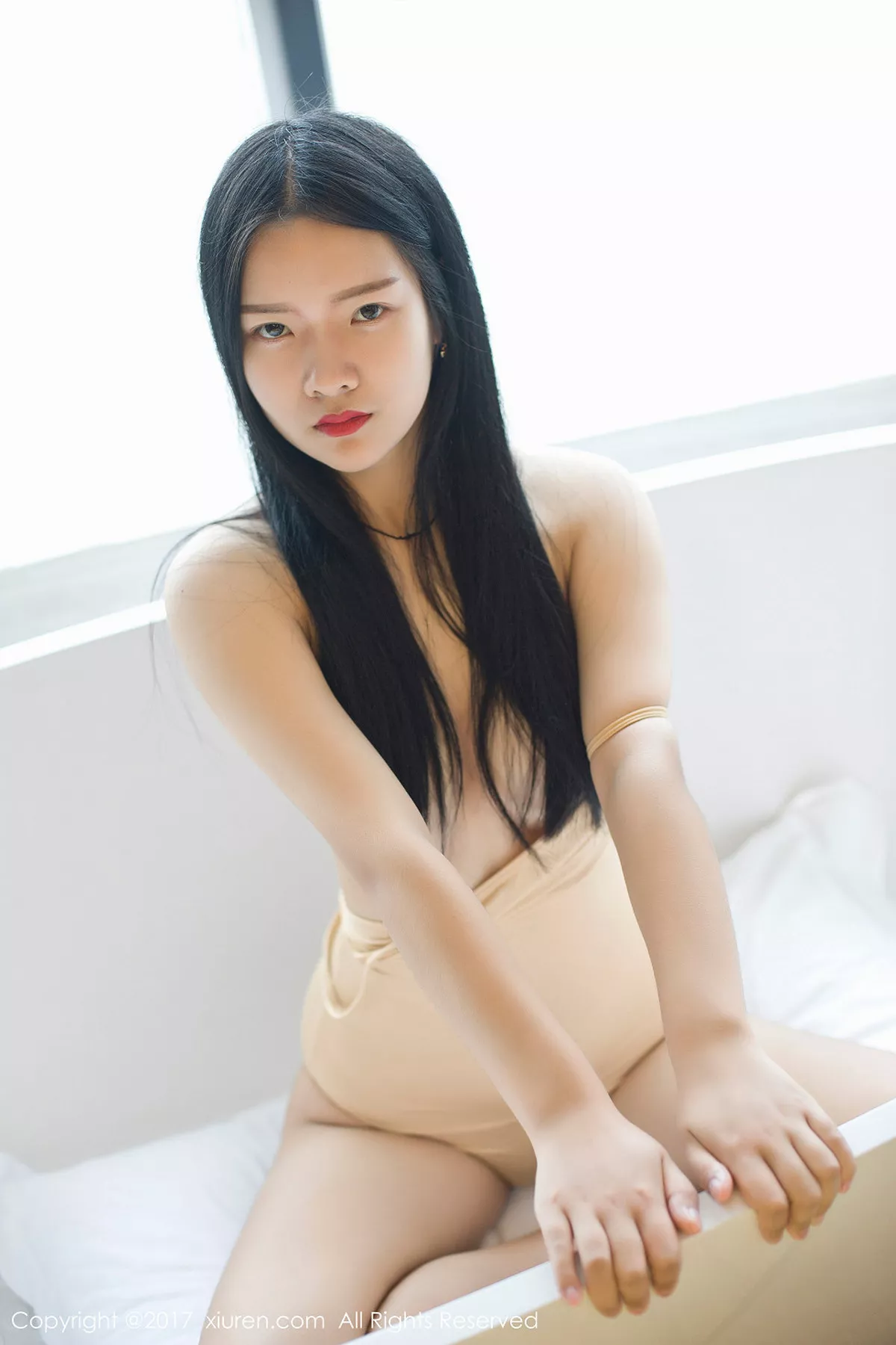 秀人集.com_[XiuRen秀人网]No.864_嫩模凌希儿日系肉色体操服+日系运动服撩衣露半球诱惑写真47P