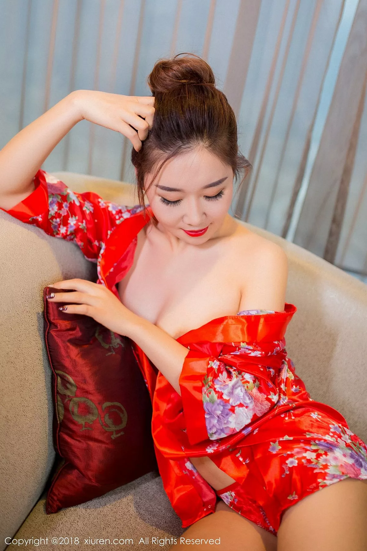 秀人集.com_[XiuRen秀人网]No.892_嫩模棉花糖candy红色和服秀傲人豪乳+半透内衣诱惑写真63P