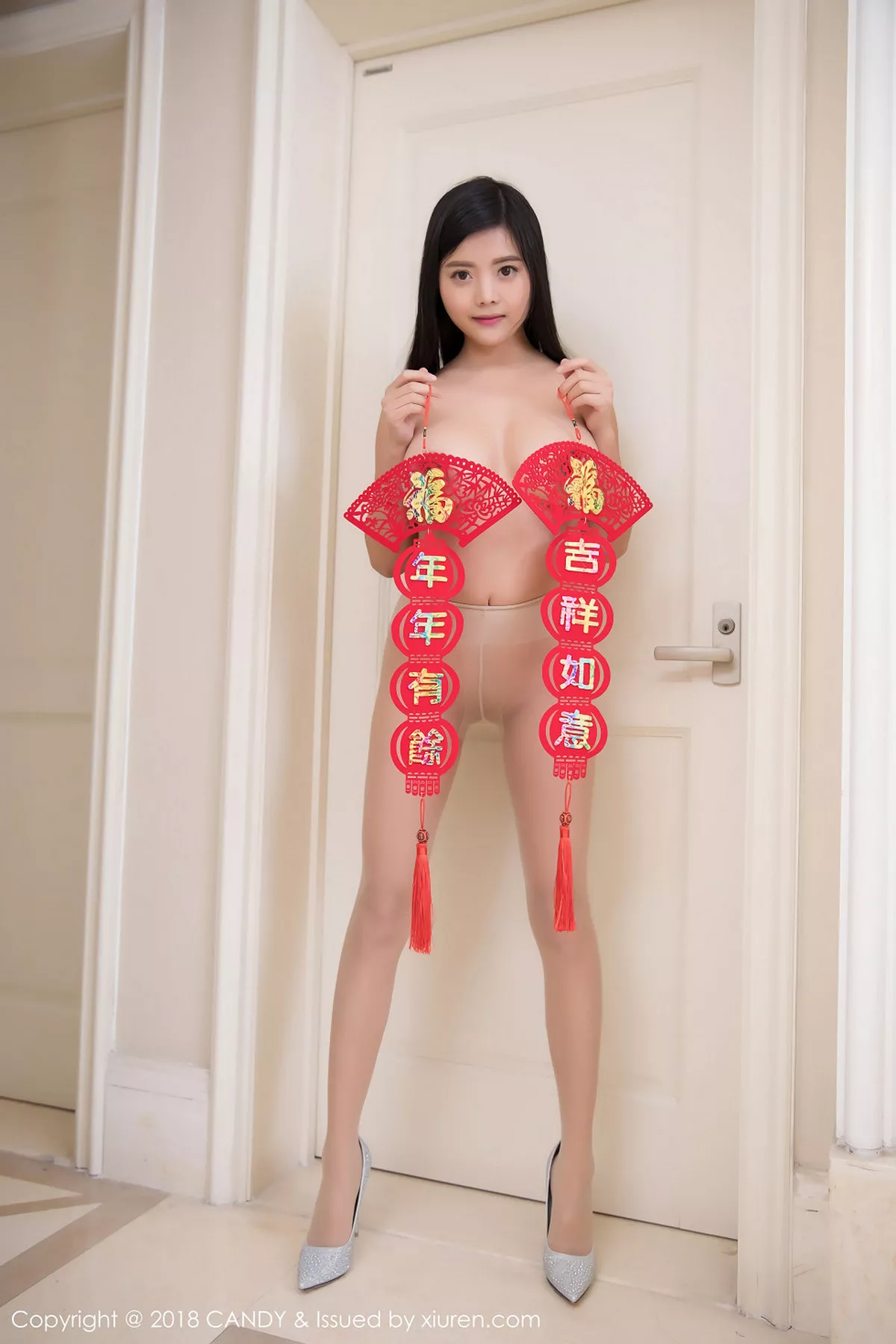 秀人集.com_[Candy糖果画报]Vol.051_嫩模林美惠子Mieko新春福利全裸上身无内肉丝裤袜诱惑写真36P