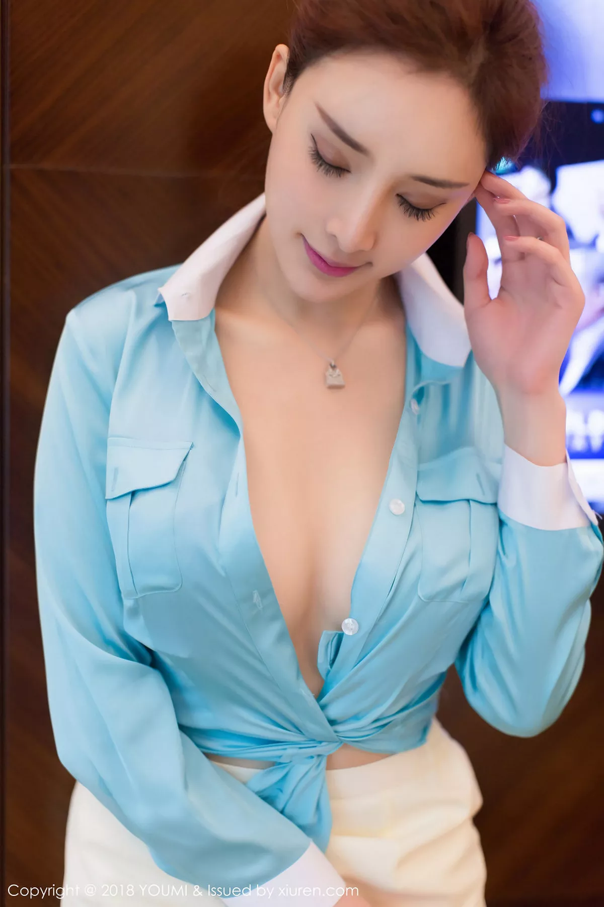 秀人集.com_[YouMi尤蜜荟]Vol.112_嫩模土肥圆矮挫穷粉色透视连体裙真空秀豪乳翘臀诱惑写真50P