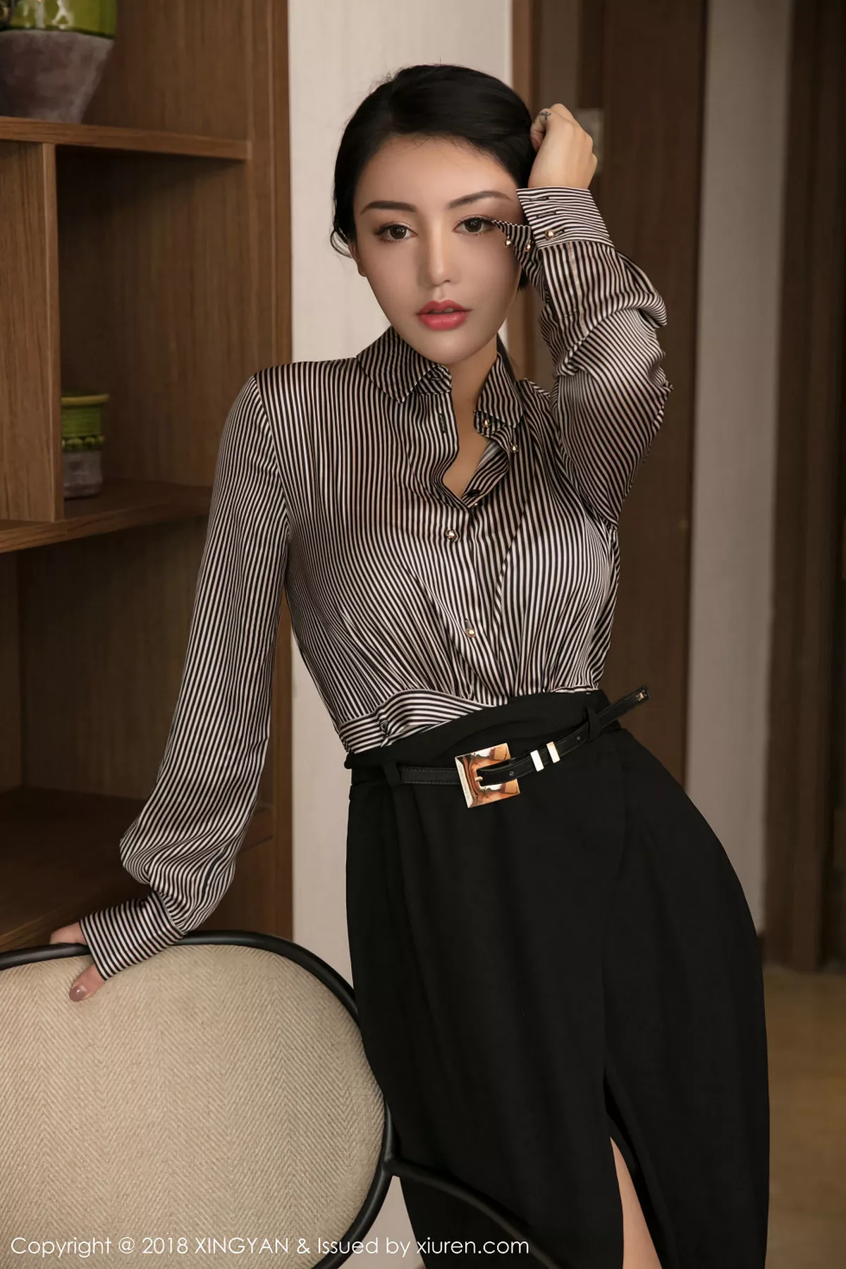 秀人集.com_[XINGYAN星颜社]Vol.020_嫩模陆梓琪浴室里黑色蕾丝内衣透视秀完美身材诱惑写真49P