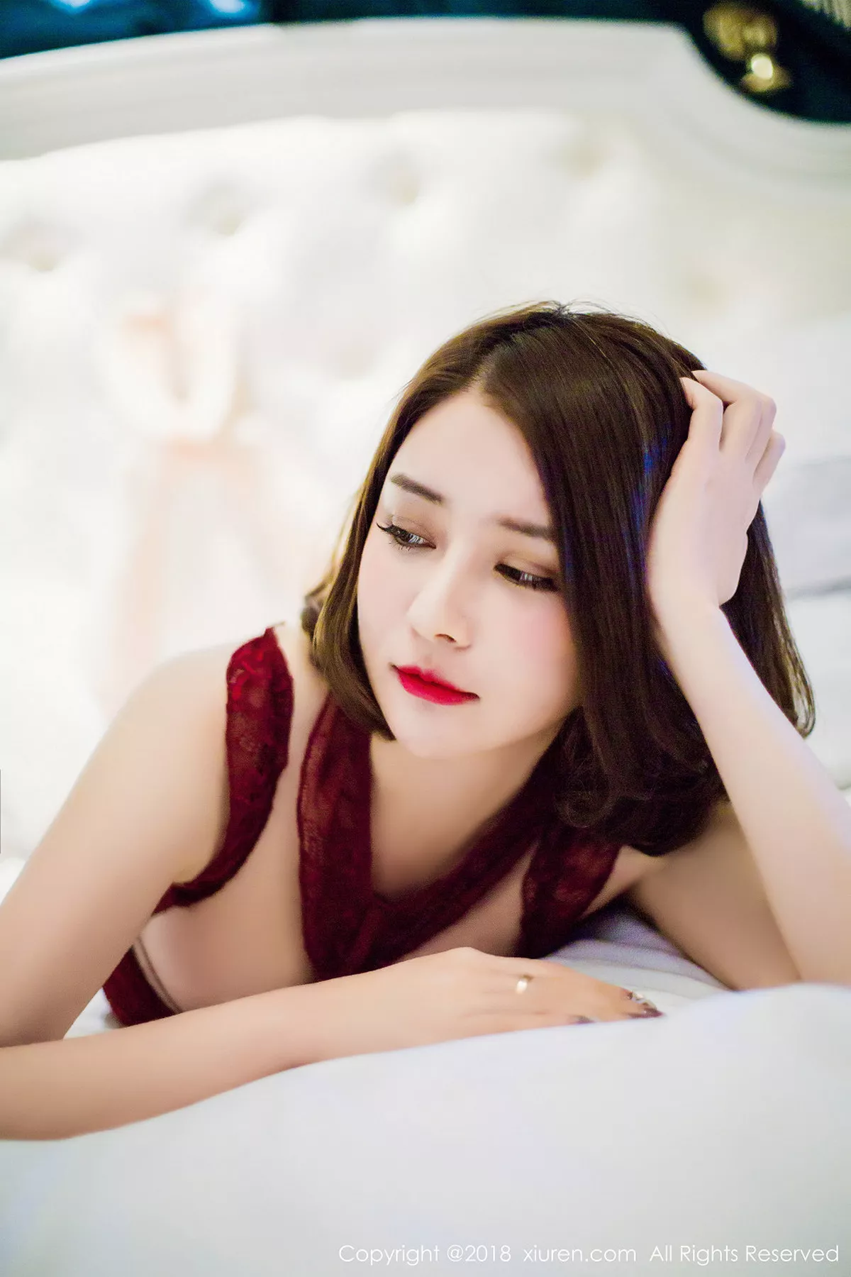 秀人集.com_[XiuRen秀人网]No.935_嫩模廿十居家私房红色塑身内衣秀完美身材白嫩肌肤性感写真58P