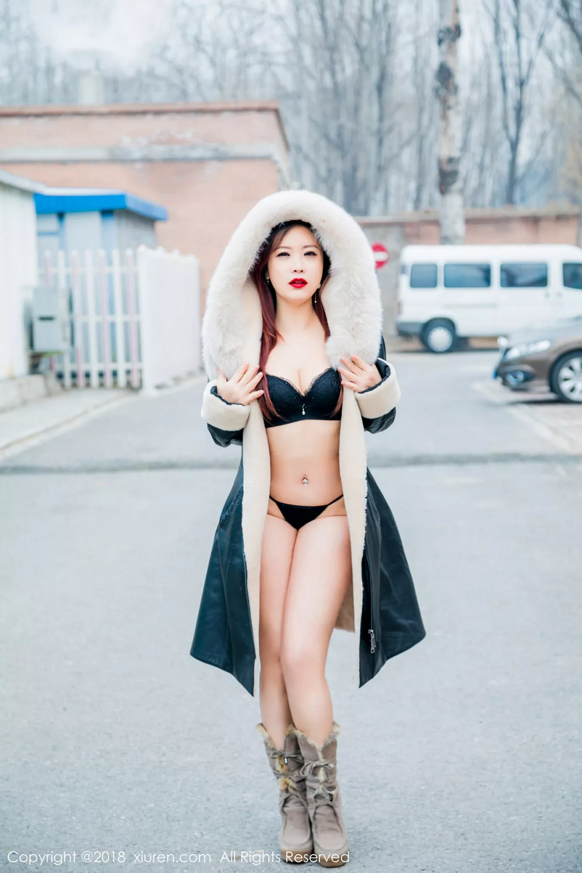 秀人集.com_[XiuRen秀人网]No.953_嫩模西希白兔户外红色内衣半脱内裤秀白嫩翘臀屁沟诱惑写真66P