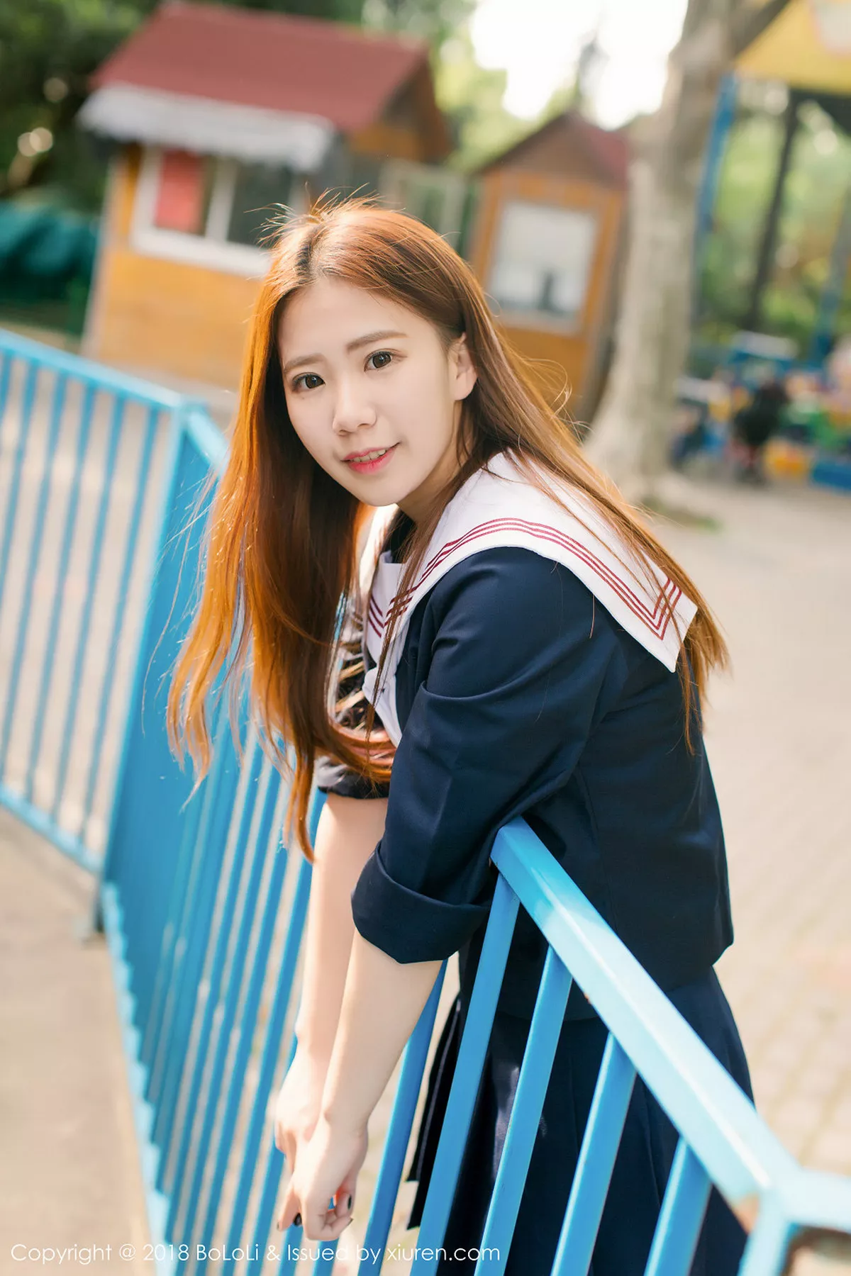 秀人集.com_[Tukmo兔几盟]Vol.107_嫩模董成丽清纯学生装游乐园外拍甜美笑容漂亮迷人写真42P