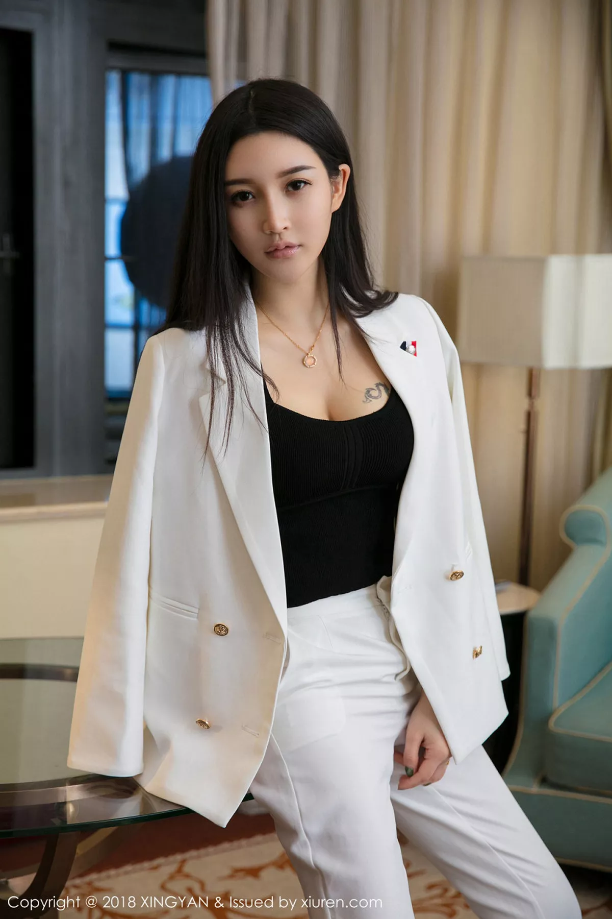 秀人集.com_[XINGYAN星颜社]Vol.034_嫩模李柯颖职场美女性感套装+白衬衣配黑色内衣诱惑写真49P