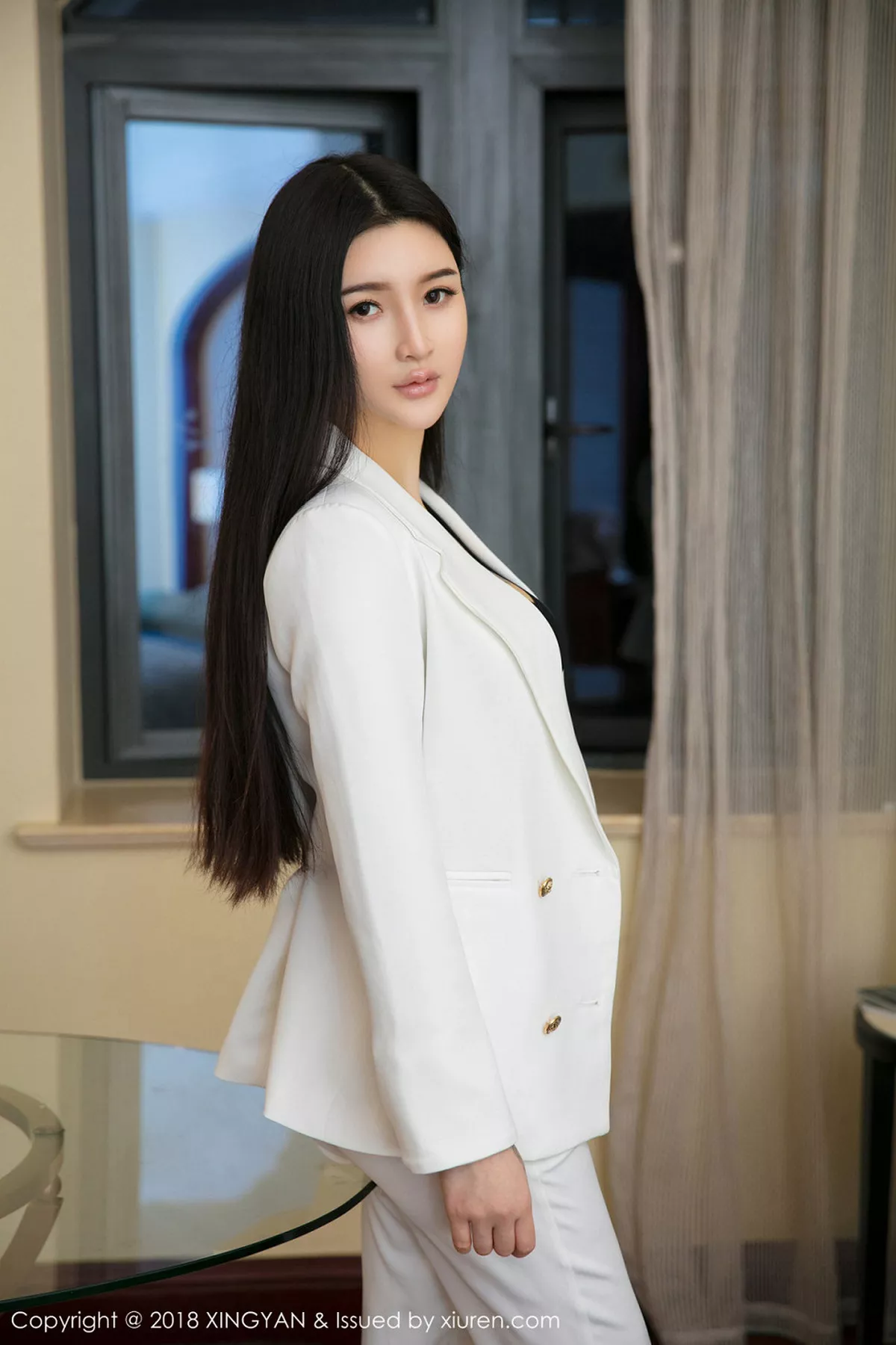 秀人集.com_[XINGYAN星颜社]Vol.034_嫩模李柯颖职场美女性感套装+白衬衣配黑色内衣诱惑写真49P