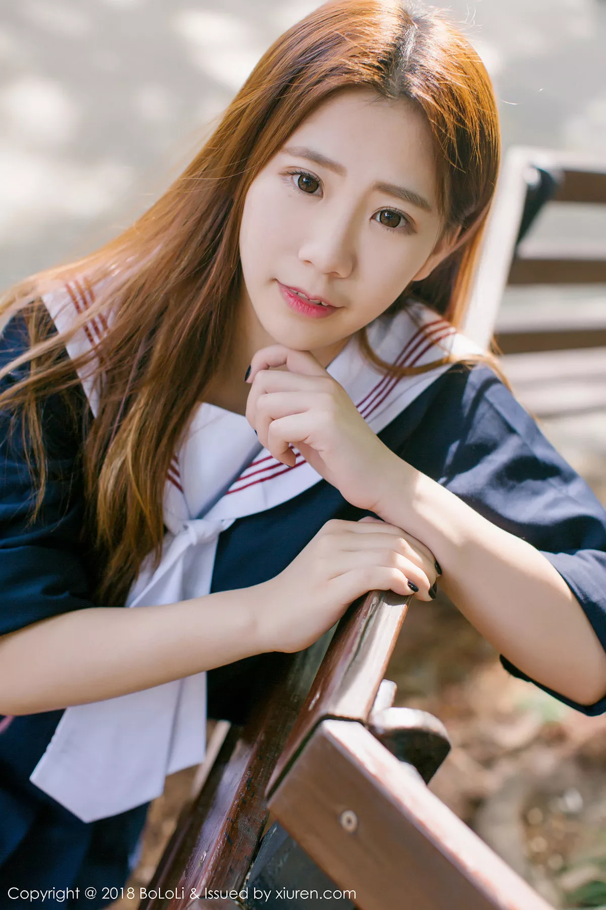 秀人集.com_[Tukmo兔几盟]Vol.107_嫩模董成丽清纯学生装游乐园外拍甜美笑容漂亮迷人写真42P