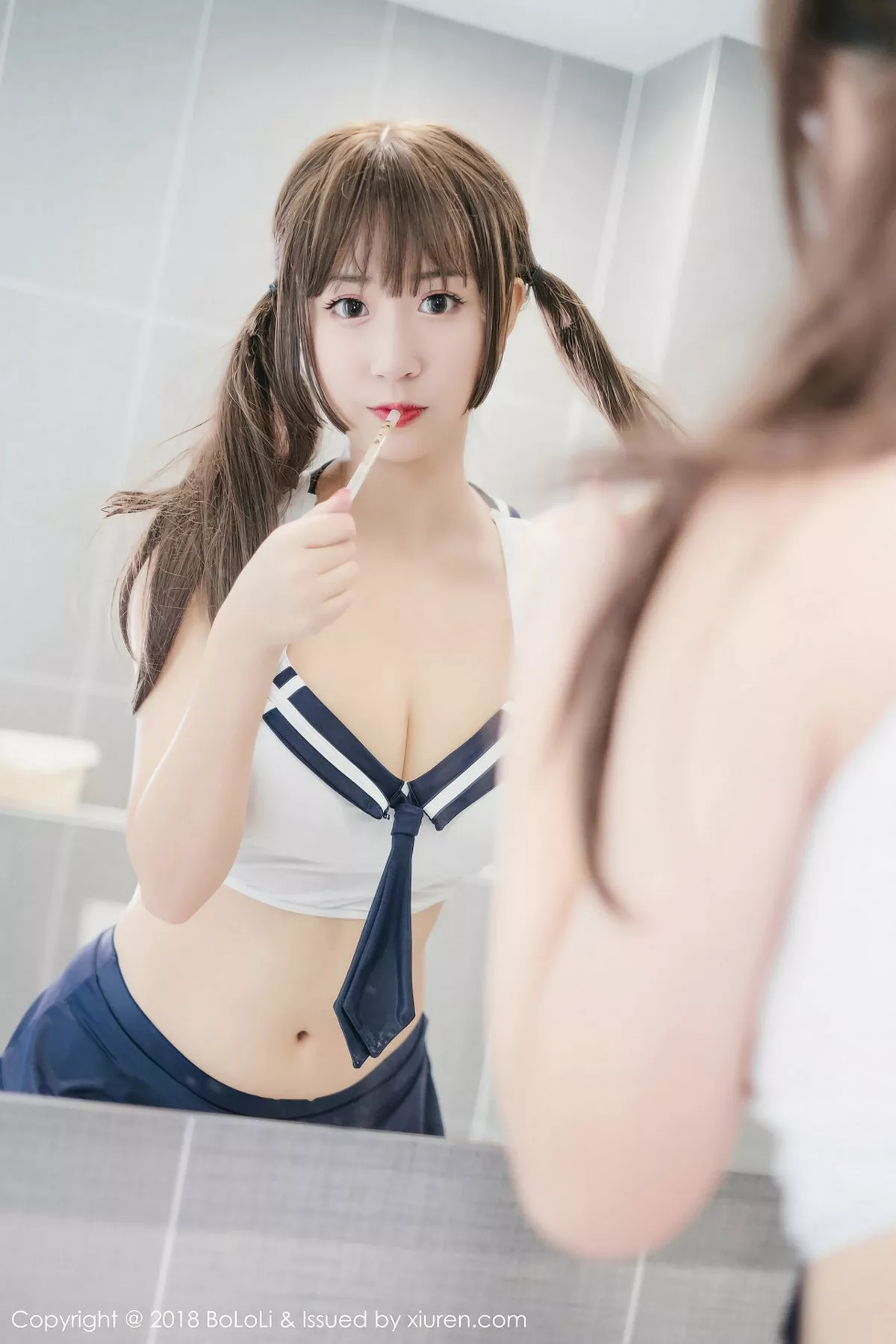 秀人集.com_[Tukmo兔几盟]Vol.115_美女主播猫九酱Sakura浴室里性感水手内衣湿身诱惑写真42P