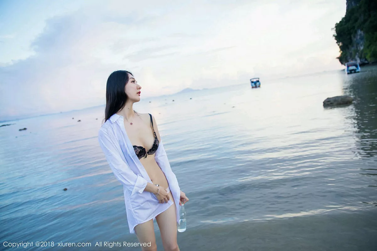 秀人集.com_[XiuRen秀人网]No.962_嫩模小热巴甲米旅拍性感白衬衫配蕾丝内衣妩媚诱惑写真43P