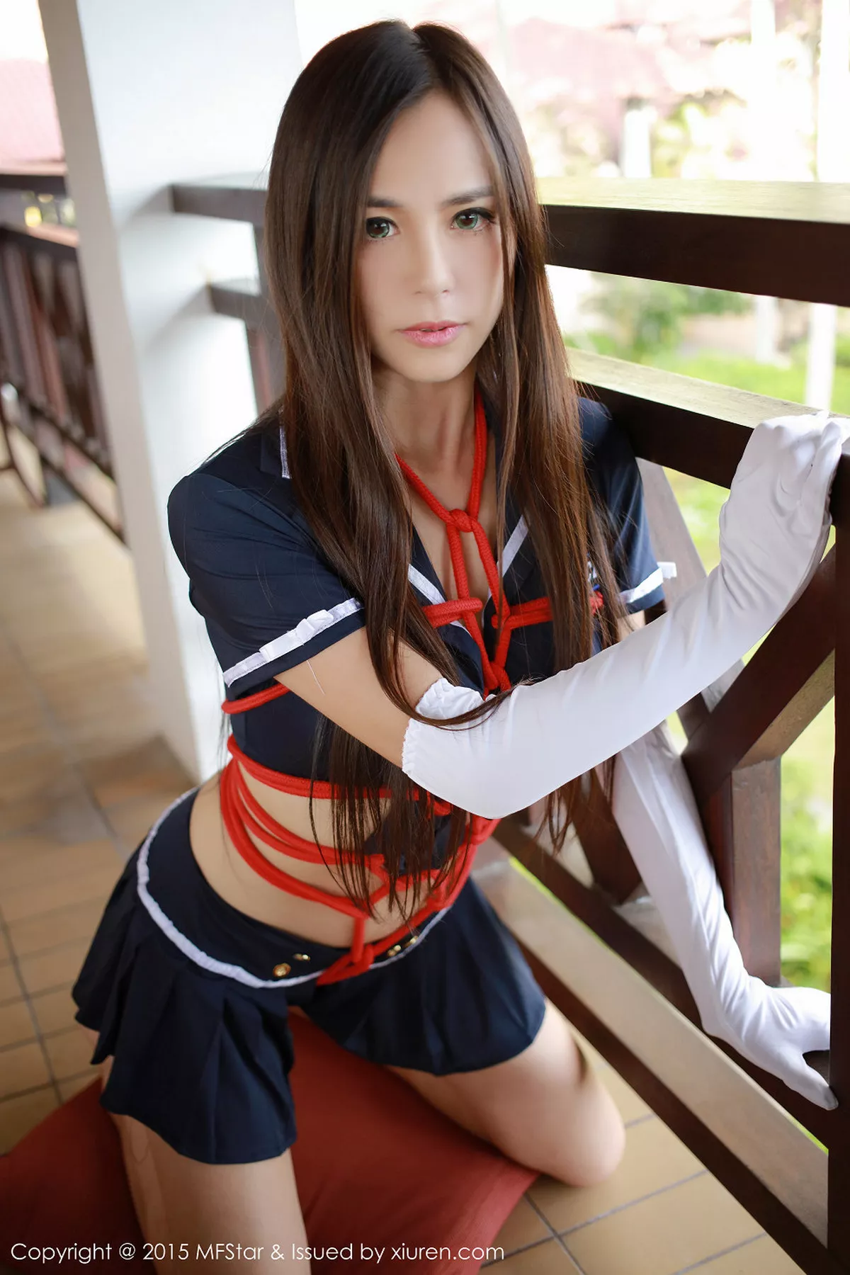 秀人集.com_[MFStar模范学院]Vol.022_嫩模Moa小姐龙目岛旅拍白色蕾丝内衣迷人美胸写真53P