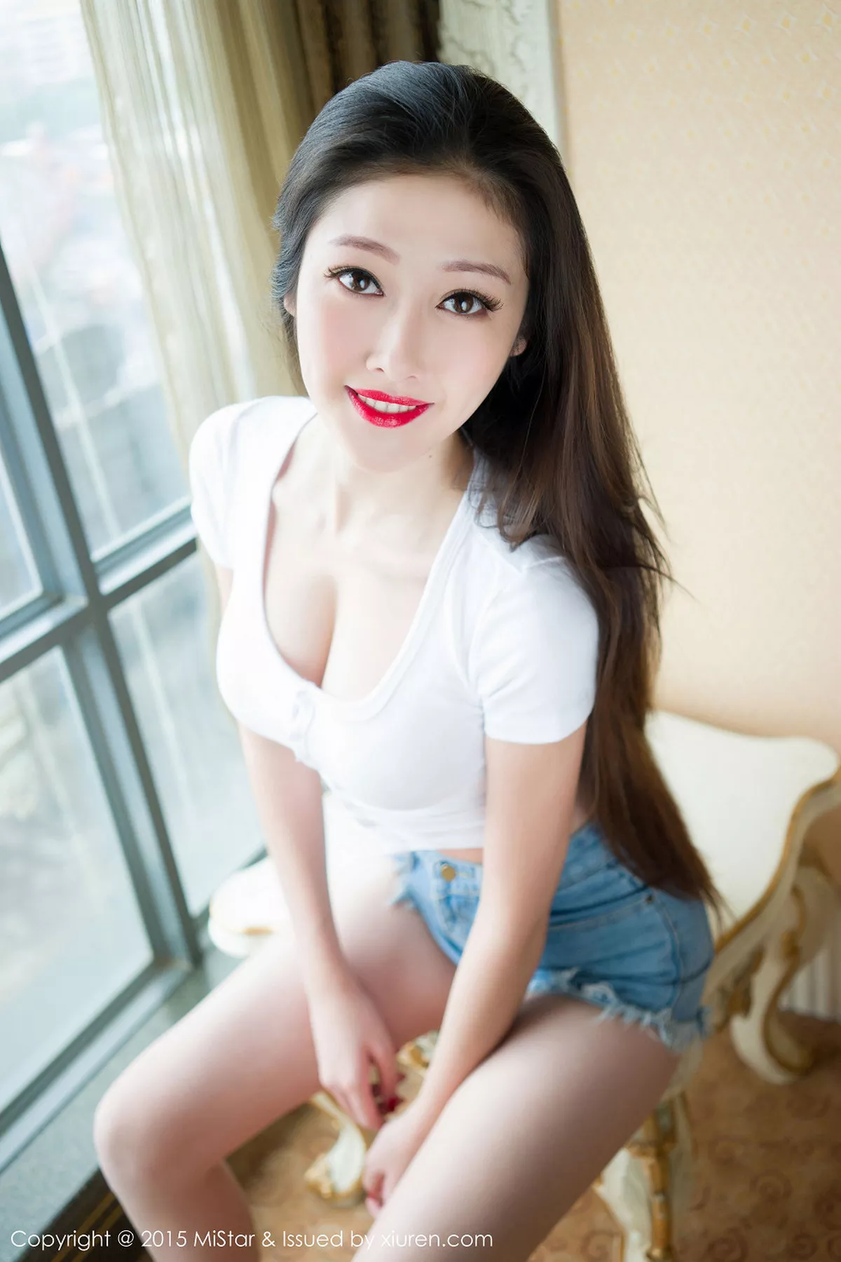 秀人集.com_[MiStar魅妍社]Vol.028_嫩模夏妍baby居家私房黑色蕾丝内裤诱惑翘臀写真60P