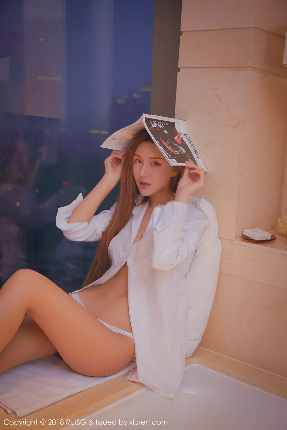 秀人集.com_[RUISG瑞丝馆]Vol.051_嫩模M梦baby居家私房真空白衬衣配白色蕾丝内裤诱惑写真39P