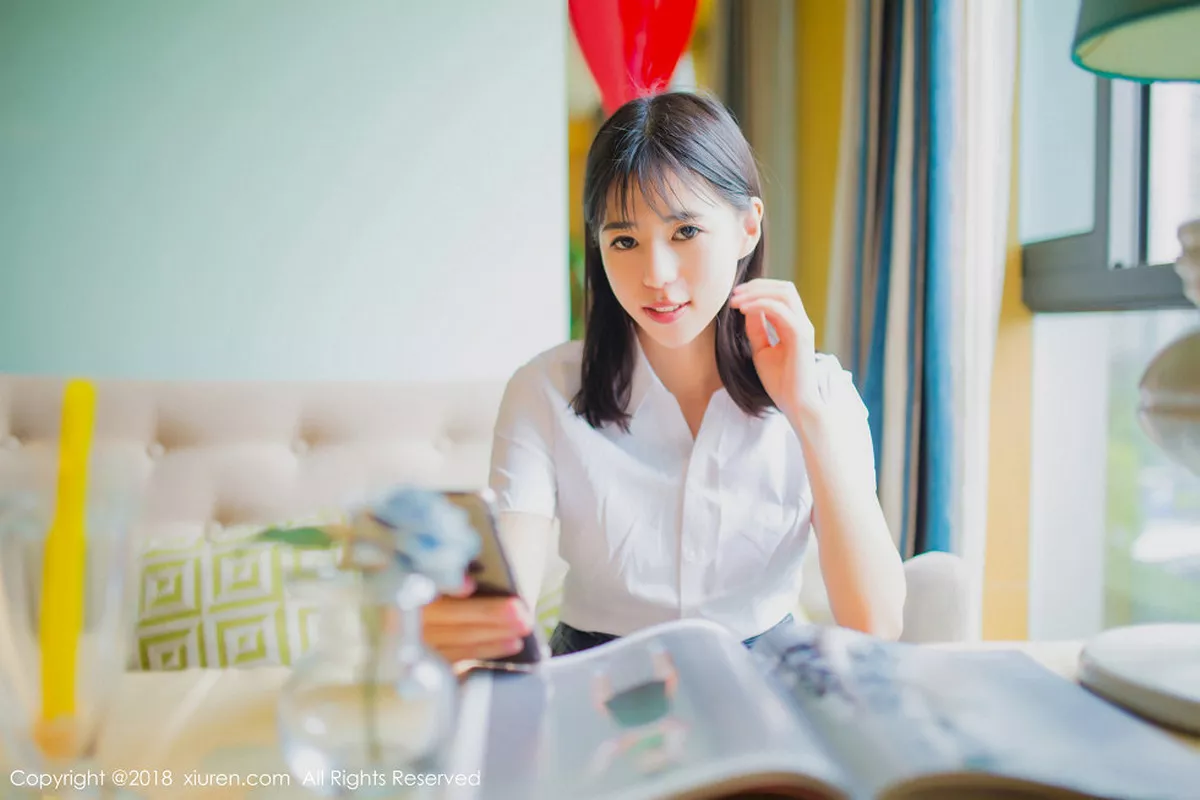 秀人集.com_[XiuRen秀人网]No.1014_嫩模艾栗栗性感小秘书黑色包臀短裙配黑色丝袜诱惑写真46P