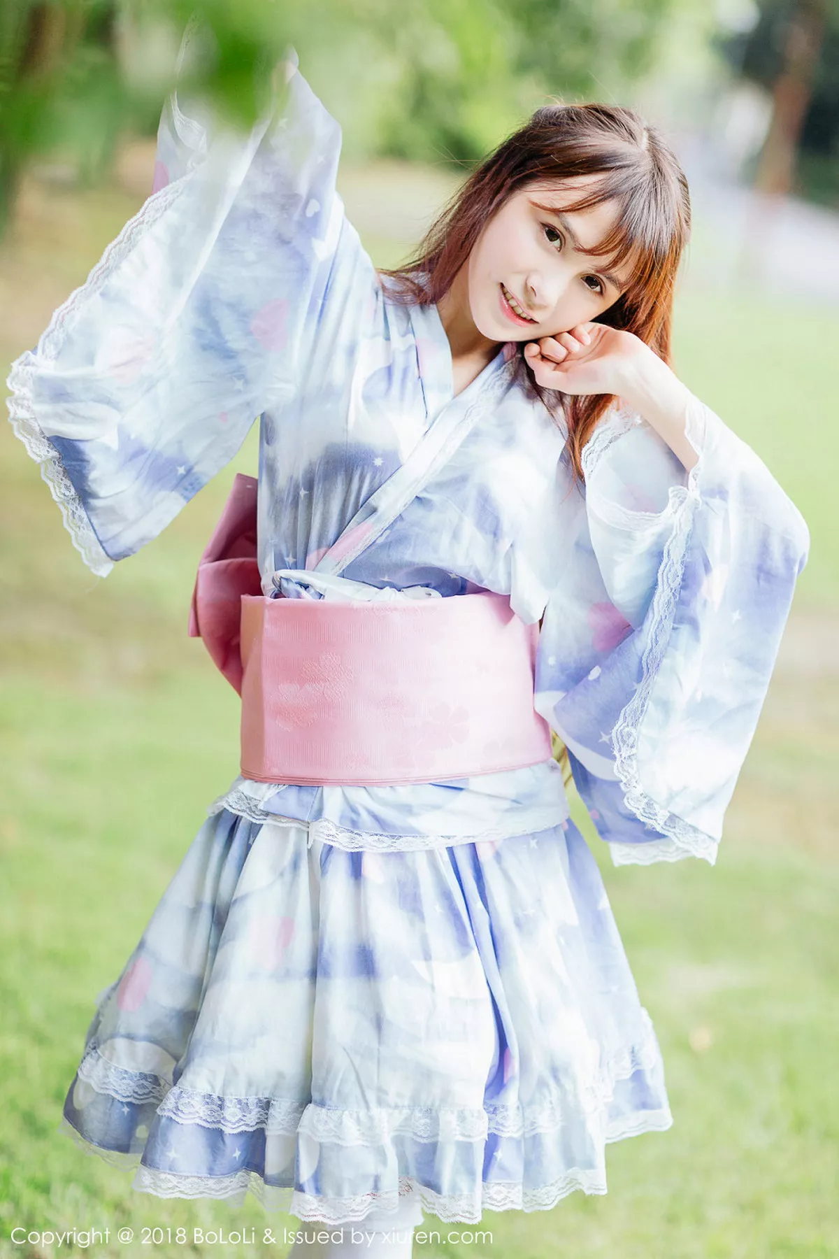 秀人集.com_[Tukmo兔几盟]Vol.118_嫩模夏美酱户外日系百花裙配白丝袜清新迷人写真61P