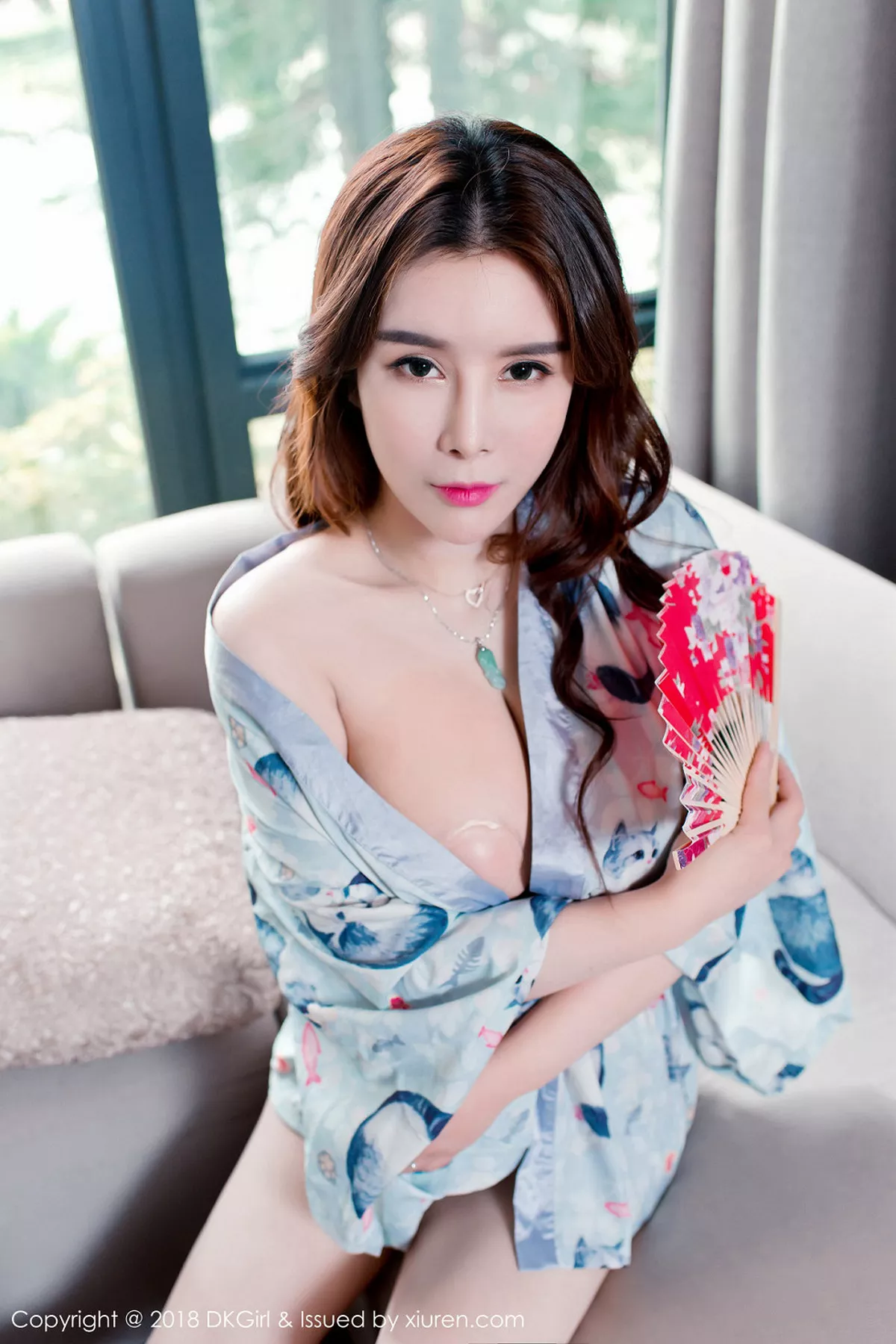 秀人集.com_[DKGirl御女郎]Vol.075_嫩模雪千寻粉色薄纱内衣+真空浴袍秀傲人豪乳诱惑写真54P