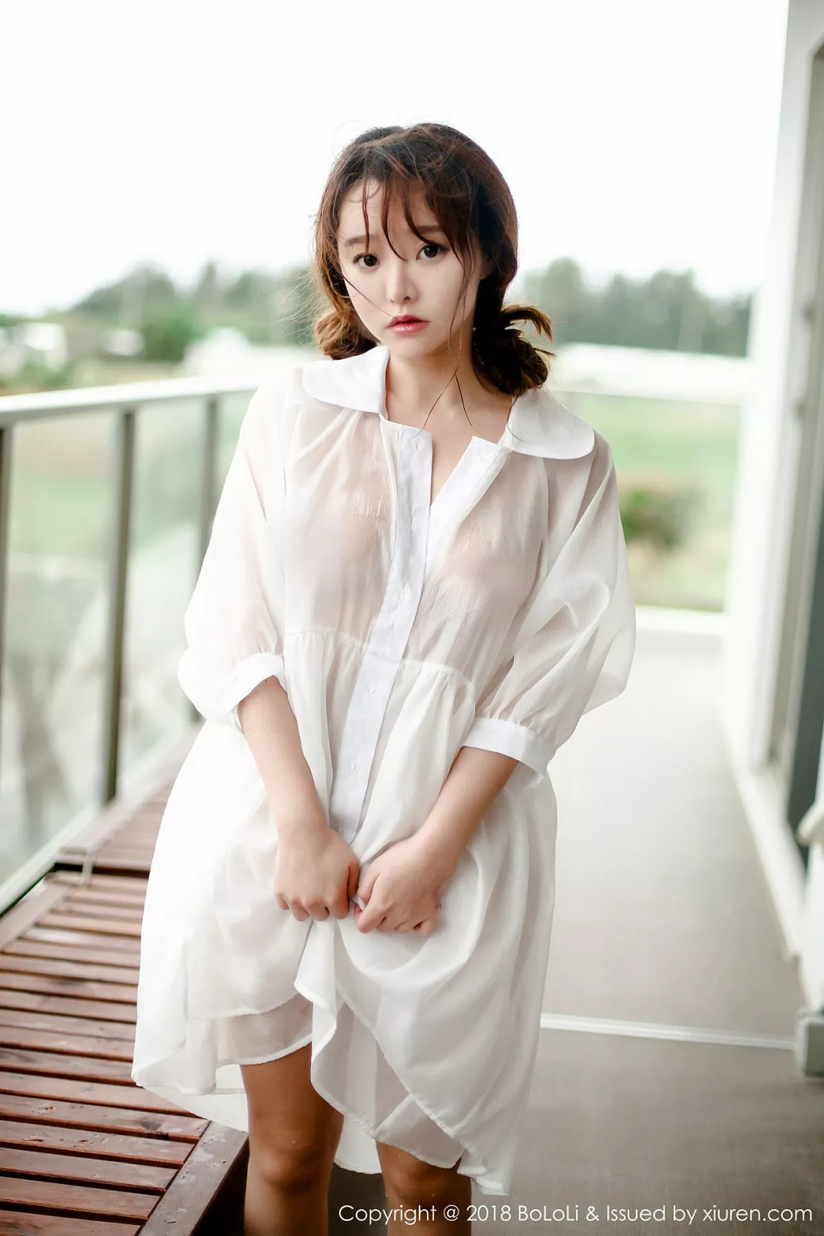 秀人集.com_[BoLoli波萝社]Vol.120_女神柳侑绮Sevenbaby夏日海边性感白色连身裙湿身诱惑写真45P