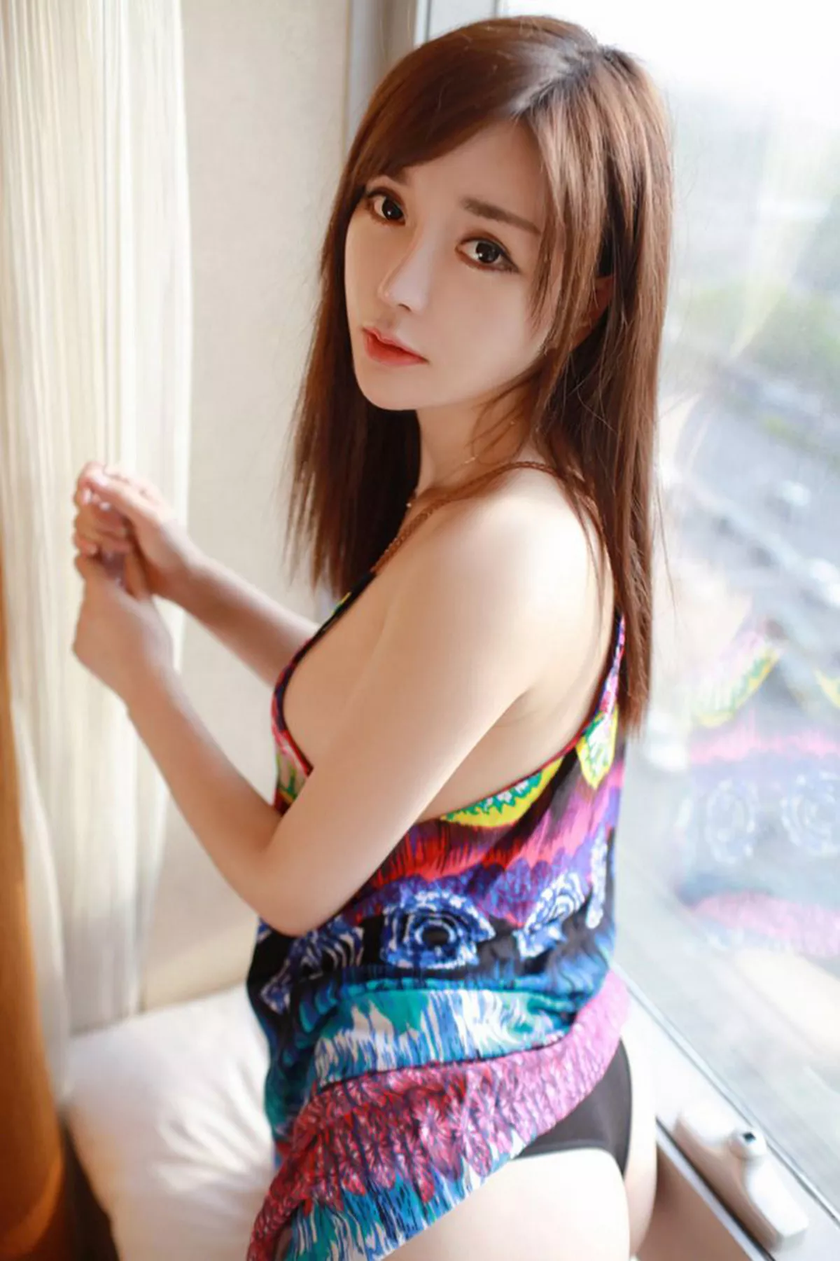 秀人集.com_[MFStar模范学院]Vol.068_美颜嫩模韩子萱黑色蕾丝睡裙露美乳私房诱惑写真50P