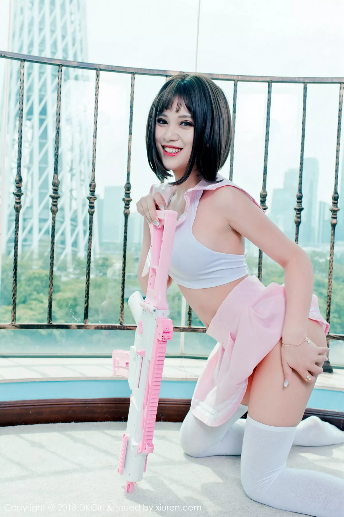 秀人集.com_[DKGirl御女郎]Vol.082_嫩模萌宝儿BoA户外真空球衣+室内真空短裙露豪乳极致诱惑写真48P