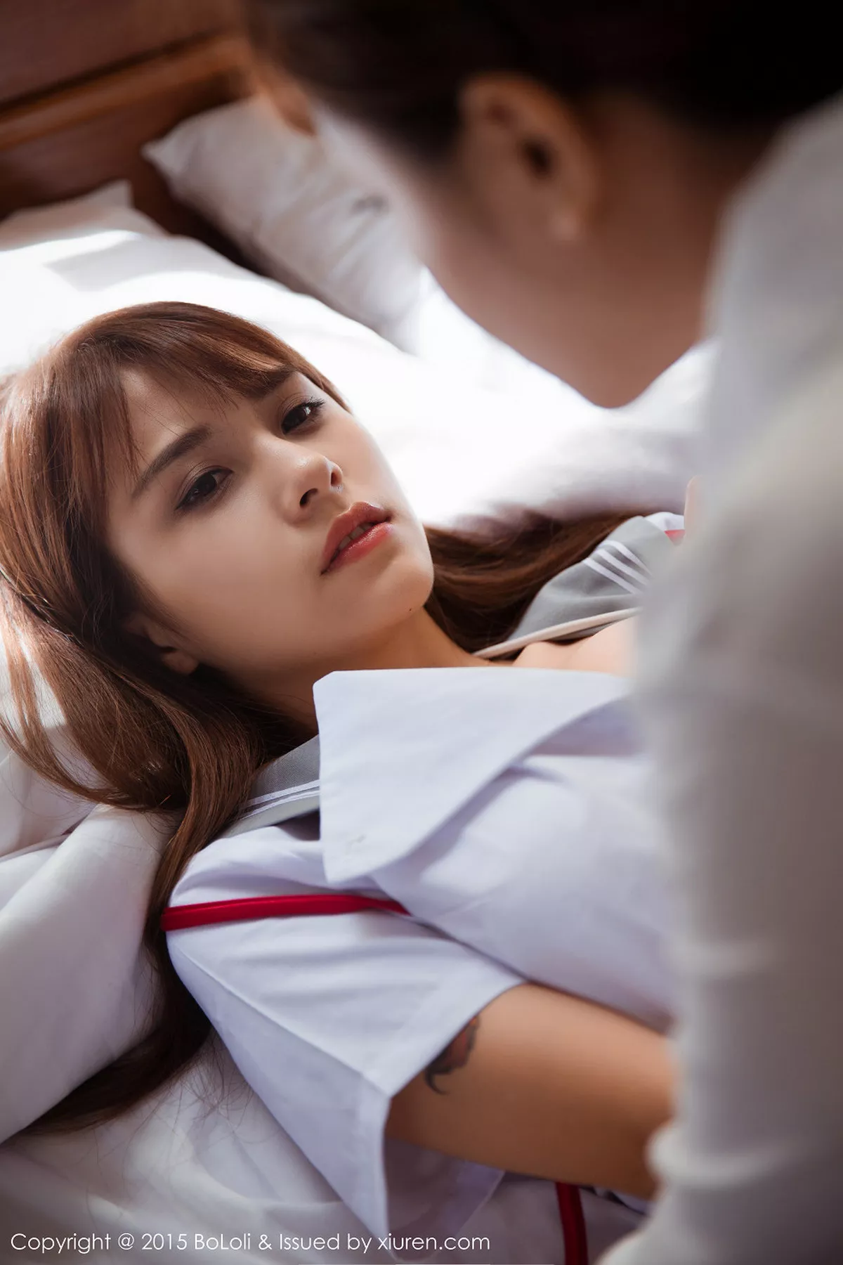 秀人集.com_[BoLoli波萝社]Vol.075_嫩模夏美酱&刘娅希师生恋豪乳双生花完美诱惑写真43P