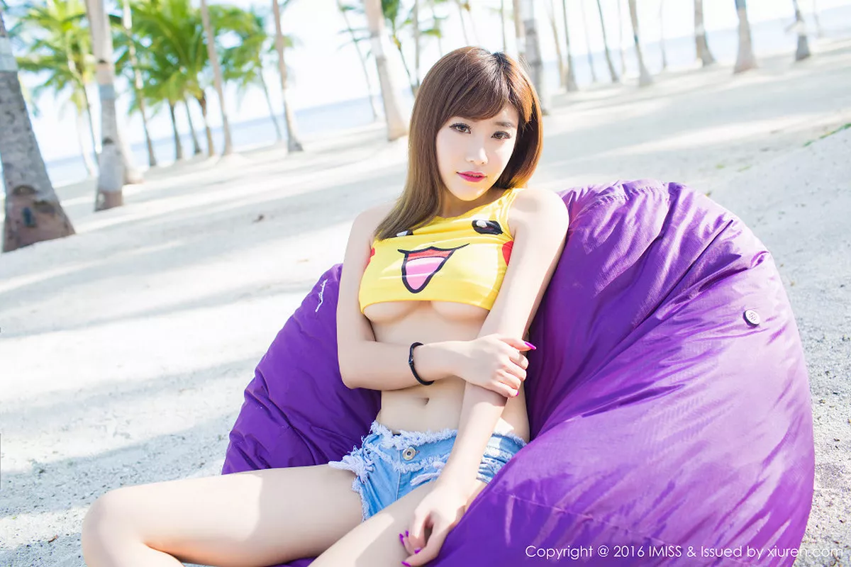 秀人集.com_[IMISS爱蜜社]Vol.057_嫩模程小烦不烦薄荷岛旅拍性感黑色比基尼诱惑写真55P