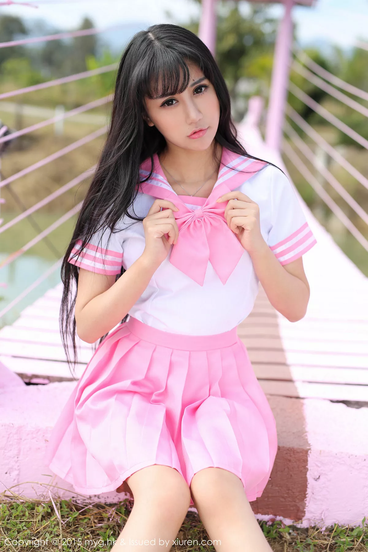 秀人集.com_[MyGirl美媛馆]Vol.099_嫩模杨晓青儿泰国旅拍白色吊带蕾丝袜诱惑翘臀写真61P