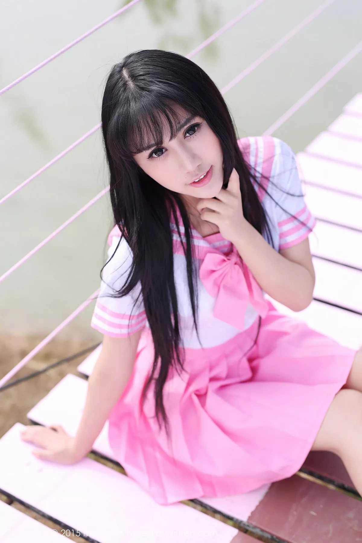 秀人集.com_[MyGirl美媛馆]Vol.099_嫩模杨晓青儿泰国旅拍白色吊带蕾丝袜诱惑翘臀写真61P