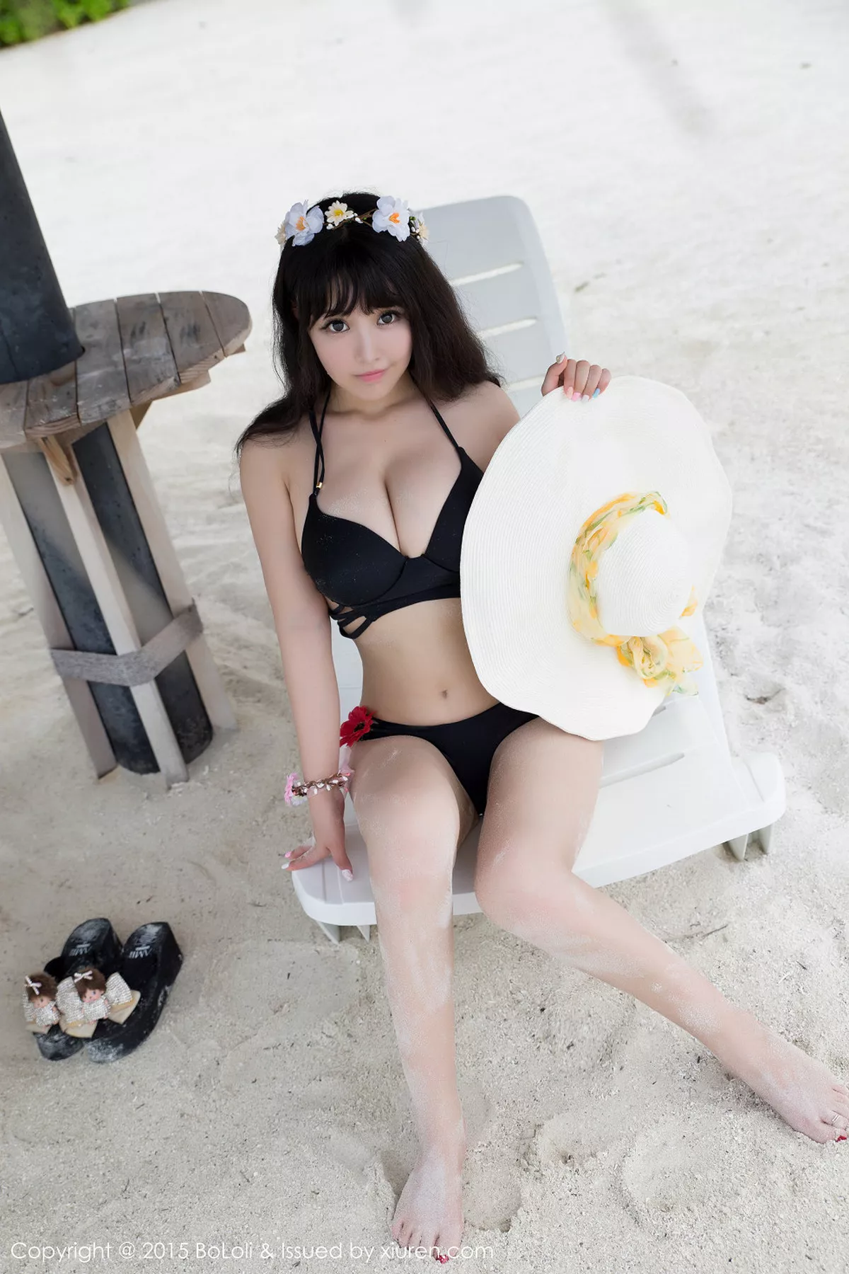 秀人集.com_[BoLoli波萝社]Vol.042_嫩模Barbie可儿马尔代夫旅拍黑色内衣秀童颜巨乳写真46P