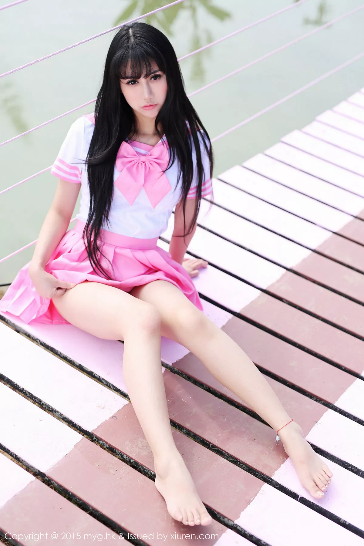 秀人集.com_[MyGirl美媛馆]Vol.099_嫩模杨晓青儿泰国旅拍白色吊带蕾丝袜诱惑翘臀写真61P