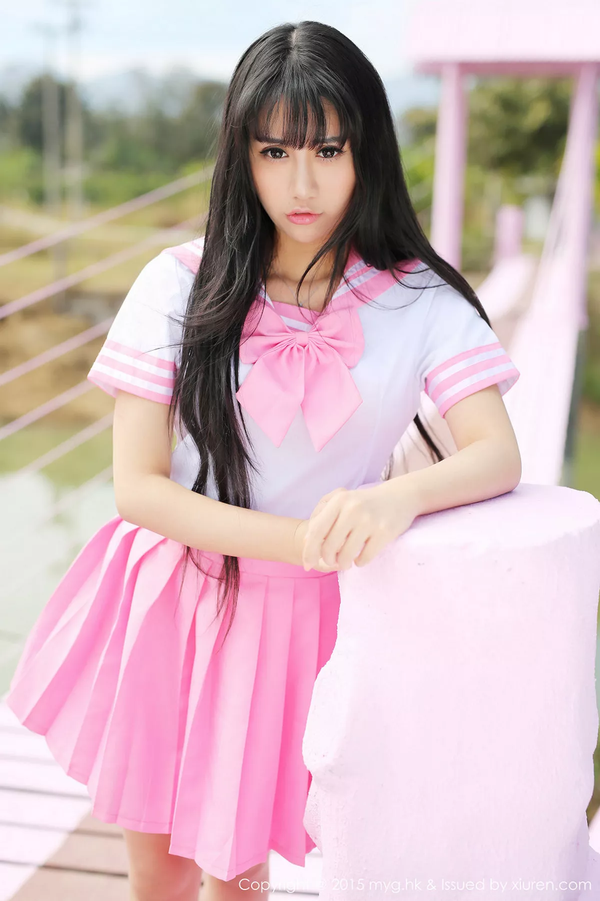 秀人集.com_[MyGirl美媛馆]Vol.099_嫩模杨晓青儿泰国旅拍白色吊带蕾丝袜诱惑翘臀写真61P