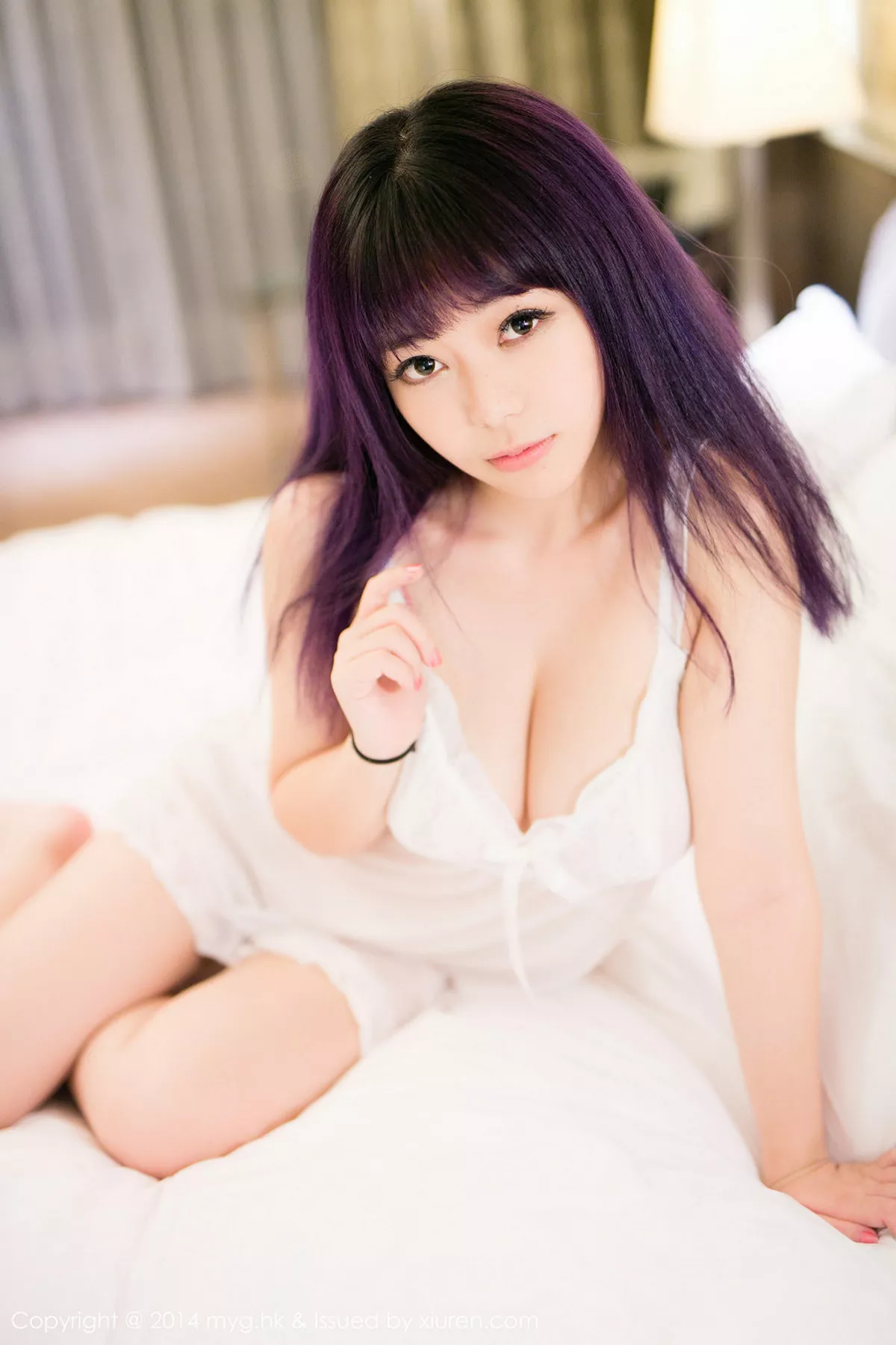 秀人集.com_[MyGirl美媛馆]Vol.076_嫩模刘飞儿Faye白色情趣睡裙蕾丝内裤豪乳诱惑写真67P