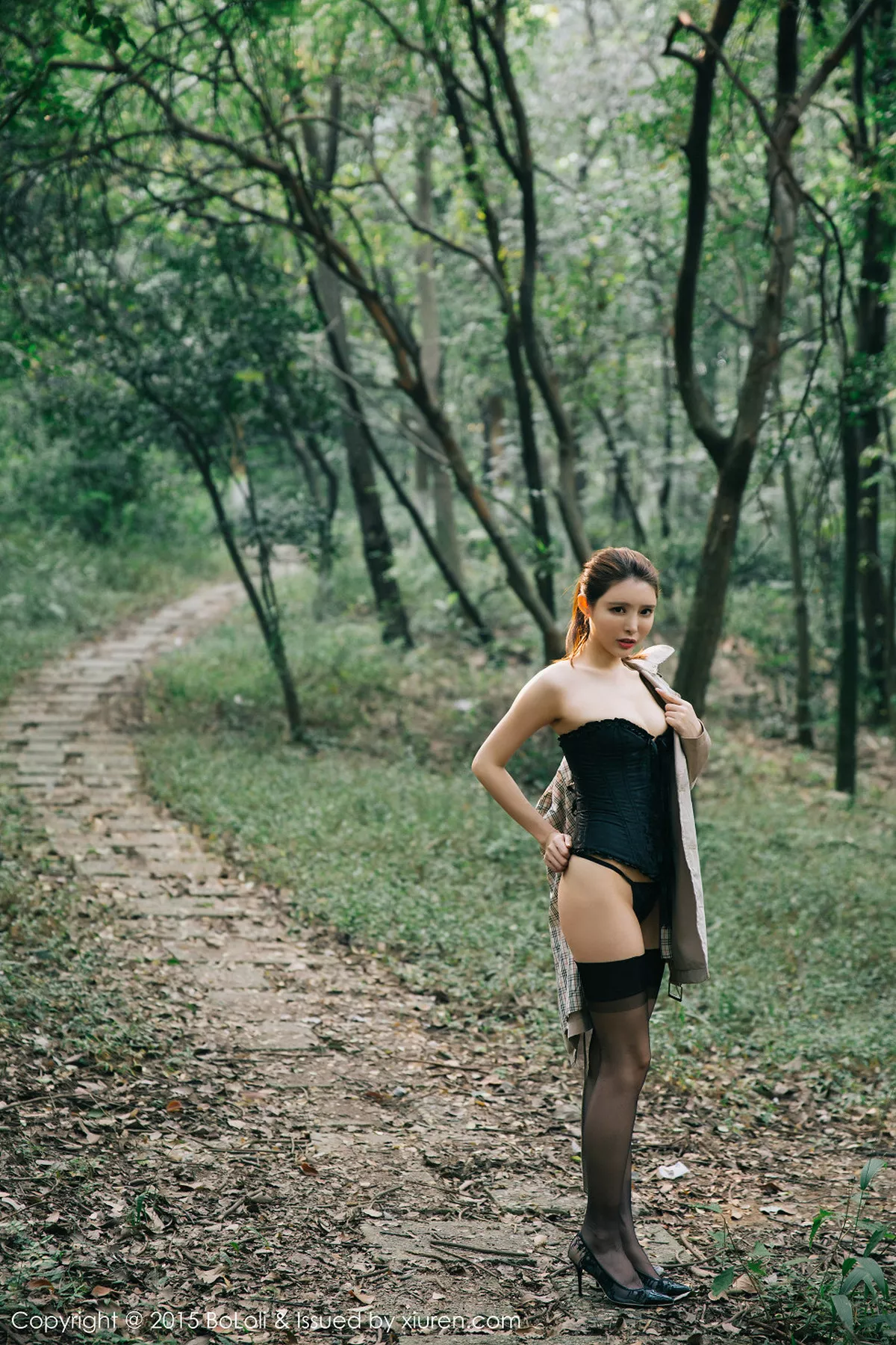 秀人集.com_[BoLoli波萝社]Vol.073_嫩模夏小秋秋秋心愿旅拍黑色透视比基尼秀豪乳写真48P