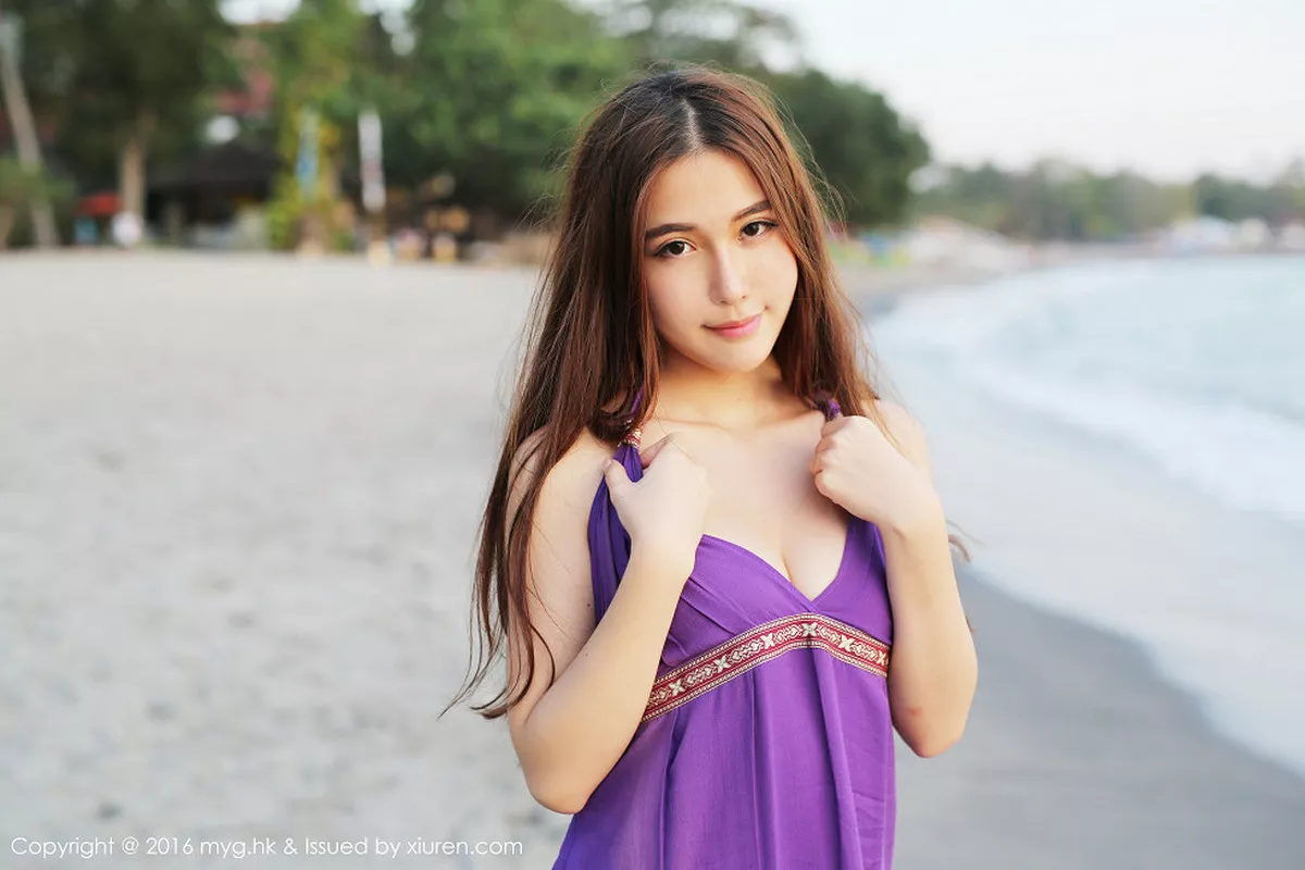 秀人集.com_[MyGirl美媛馆]Vol.191_嫩模熊吖BOBO龙目岛旅拍沙滩边白纱裙下性感美臀写真67P